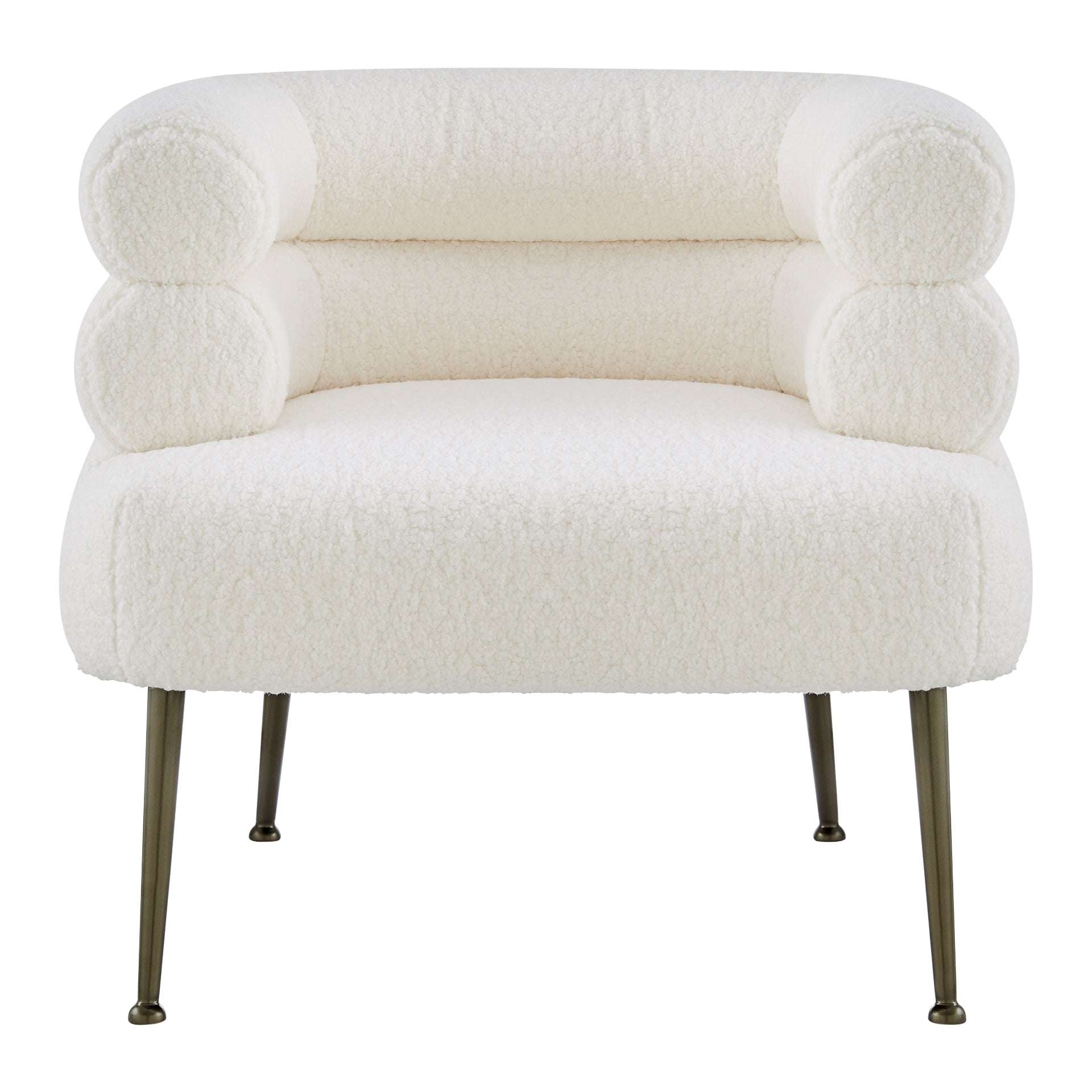 Zerline Faux Shearling Fabric Accent Chair - What A Room