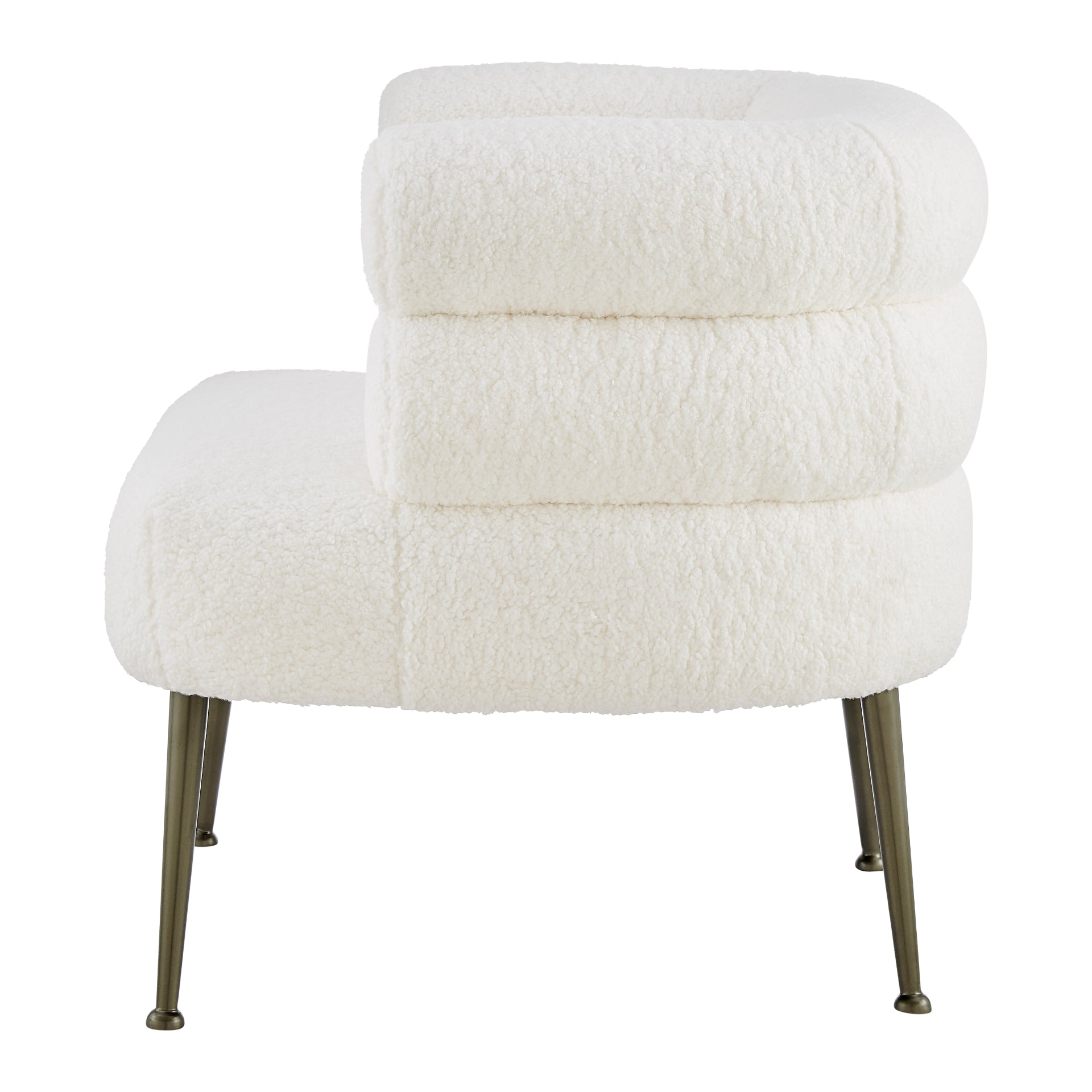 Zerline Faux Shearling Fabric Accent Chair - What A Room