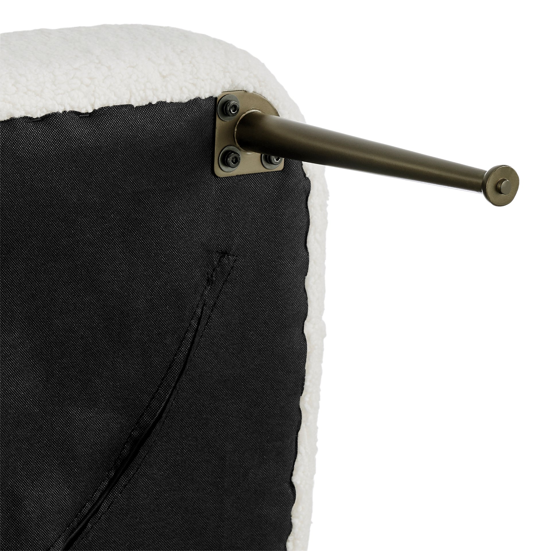 Zerline Faux Shearling Fabric Accent Chair - What A Room