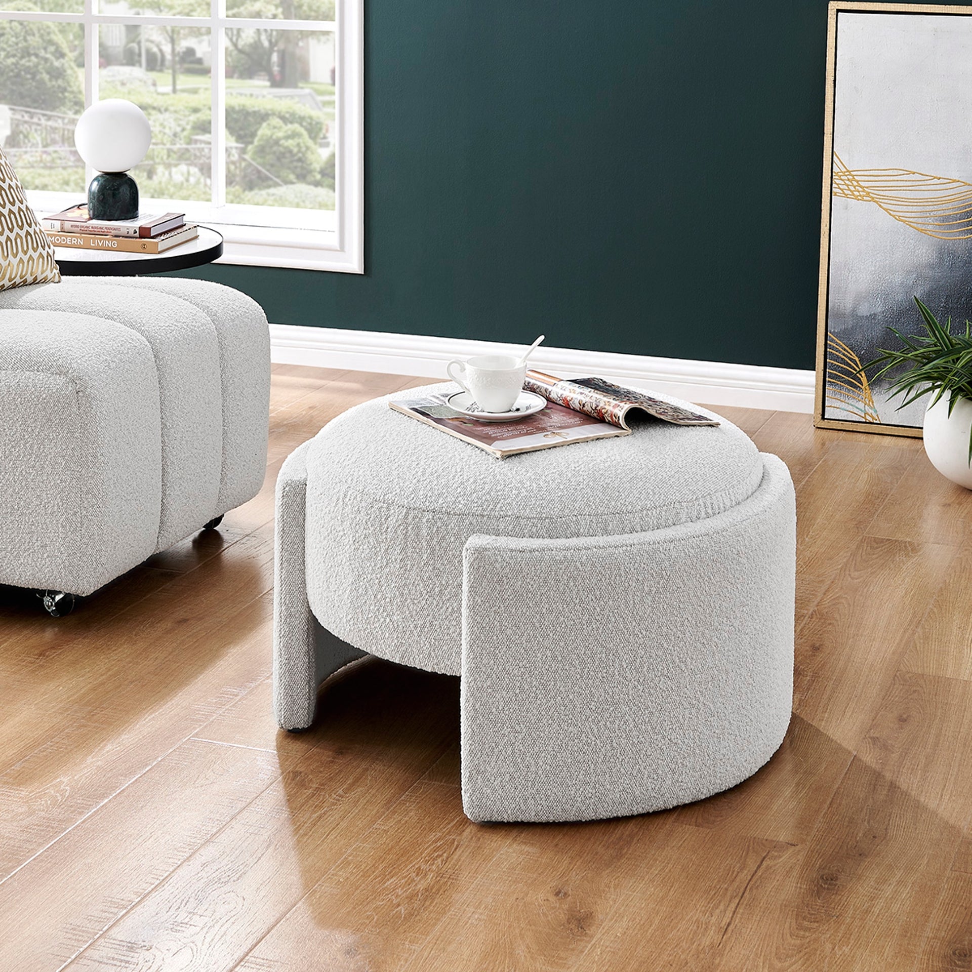 Felicia Fabric Ottoman - What A Room