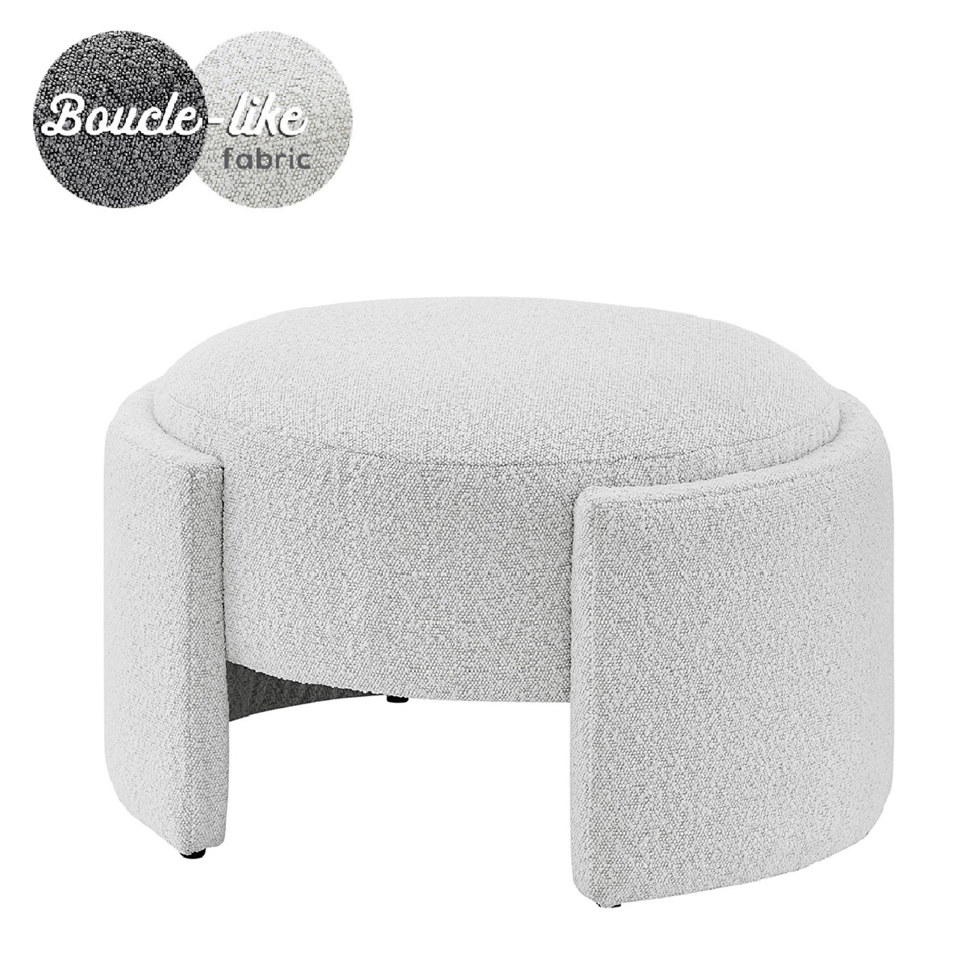 Felicia Fabric Ottoman - What A Room