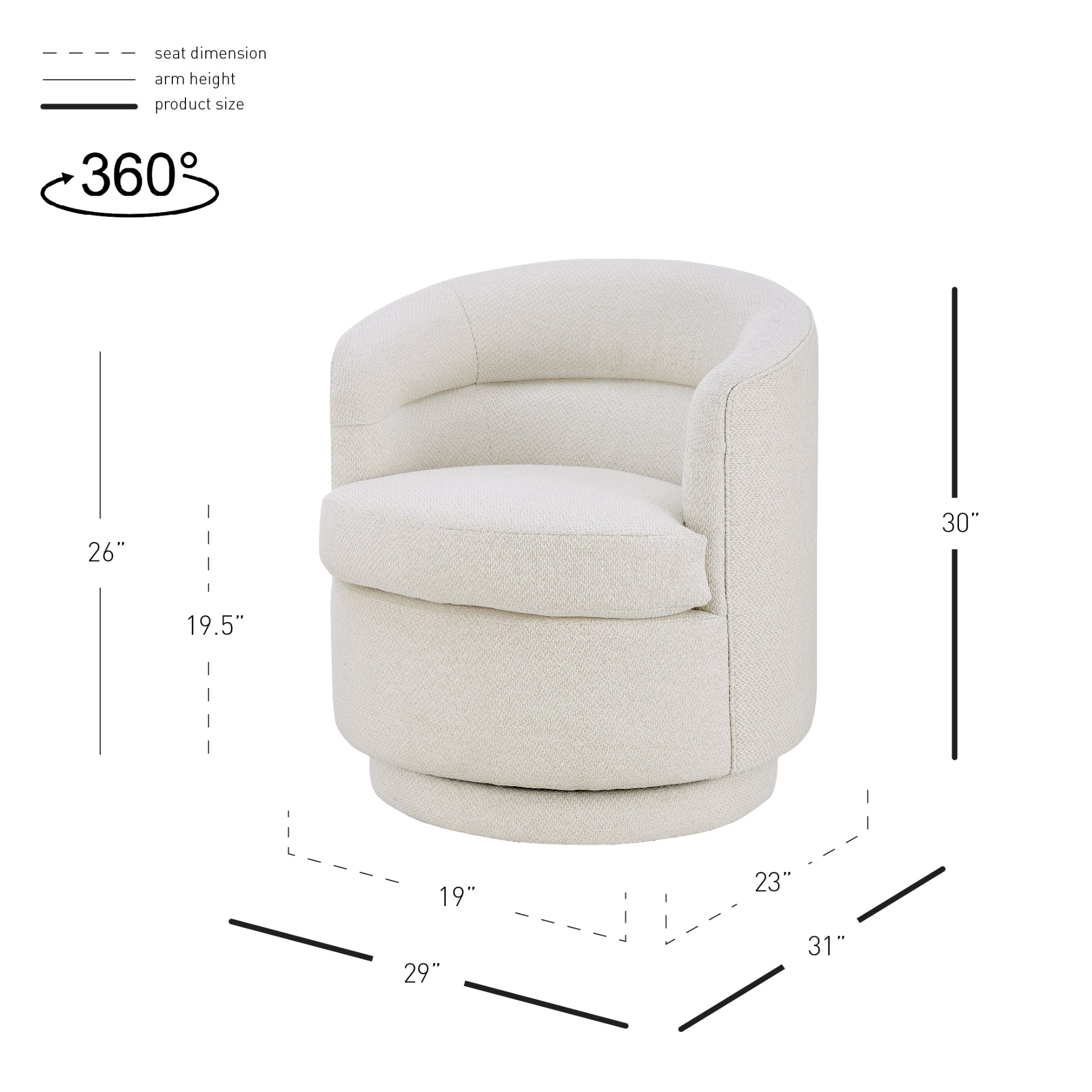 Rachel Fabric Swivel Accent Arm Chair - What A Room