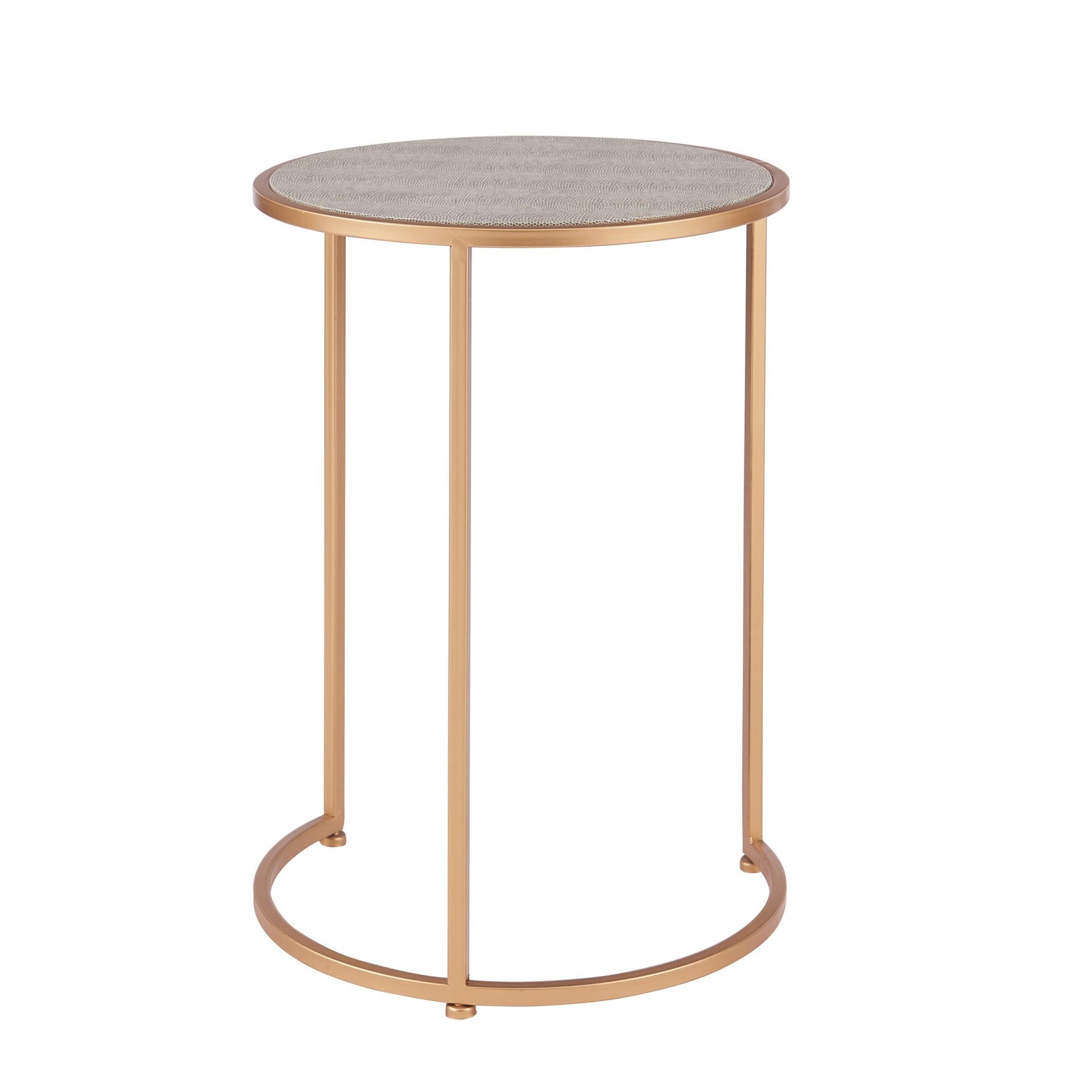 Anza Faux Shagreen Nesting Side/ End Table Set of 2 - What A Room