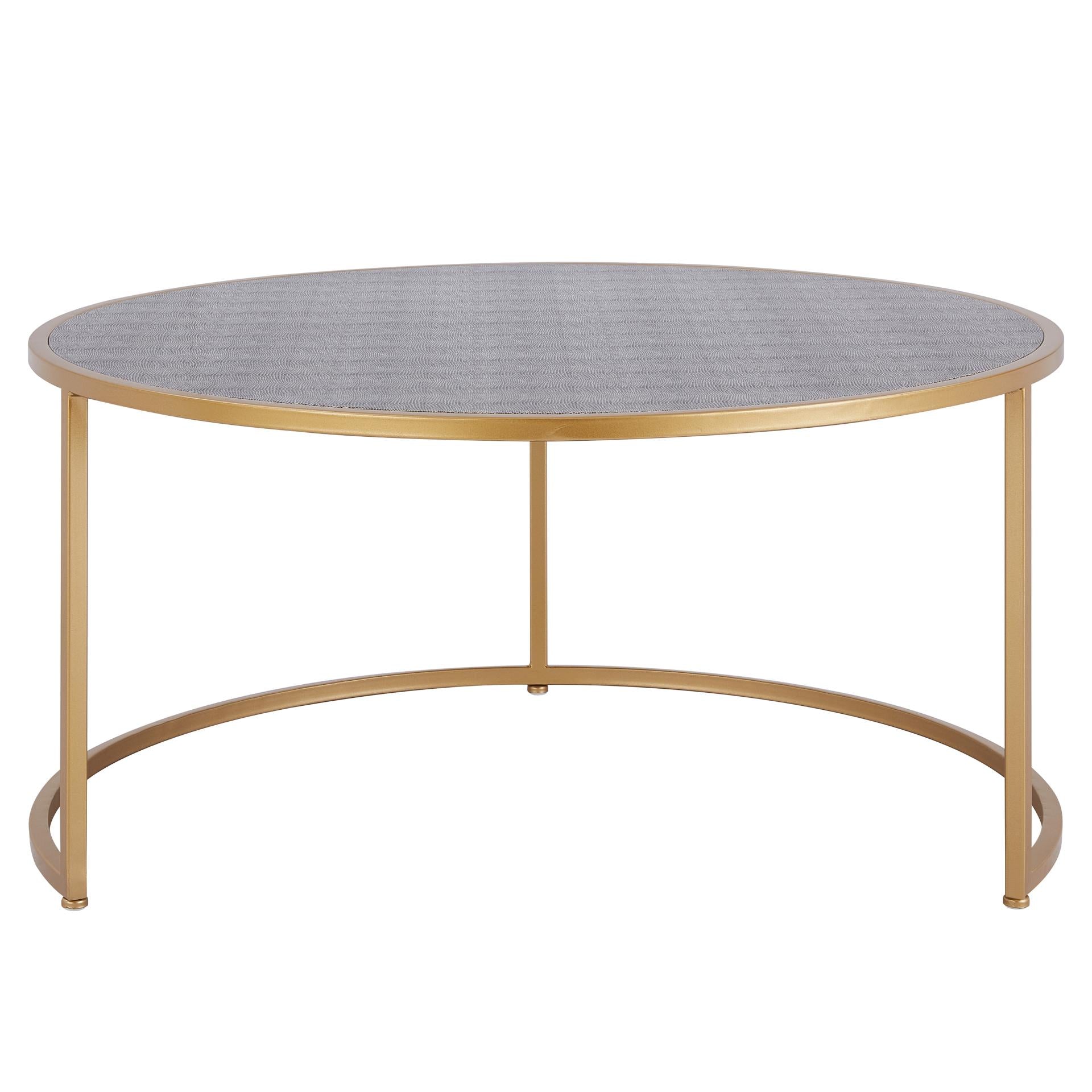 Anza Faux Shagreen Nesting Coffee Table Set of 2 - What A Room