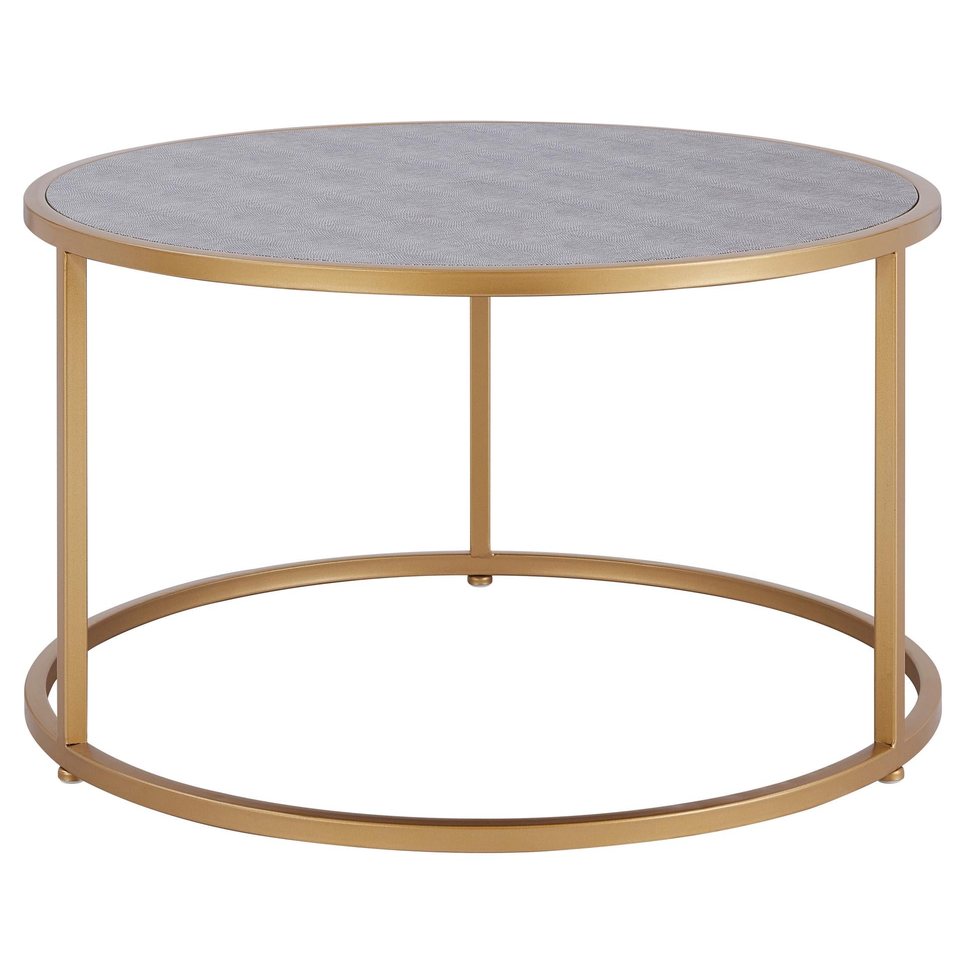 Anza Faux Shagreen Nesting Coffee Table Set of 2 - What A Room