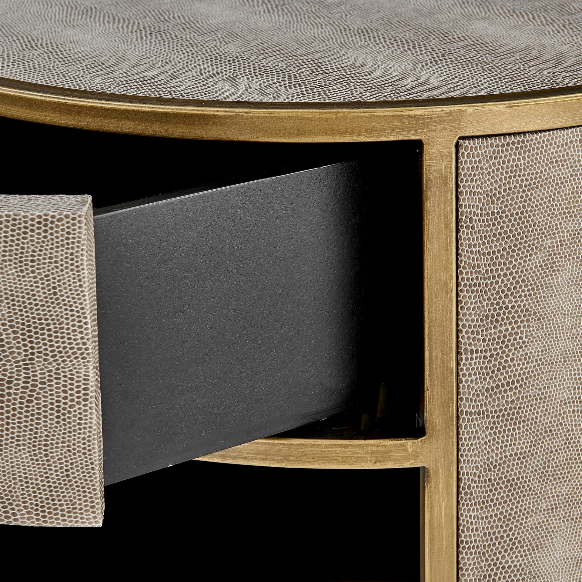 Loretta Faux Shagreen Side/ End Table - What A Room