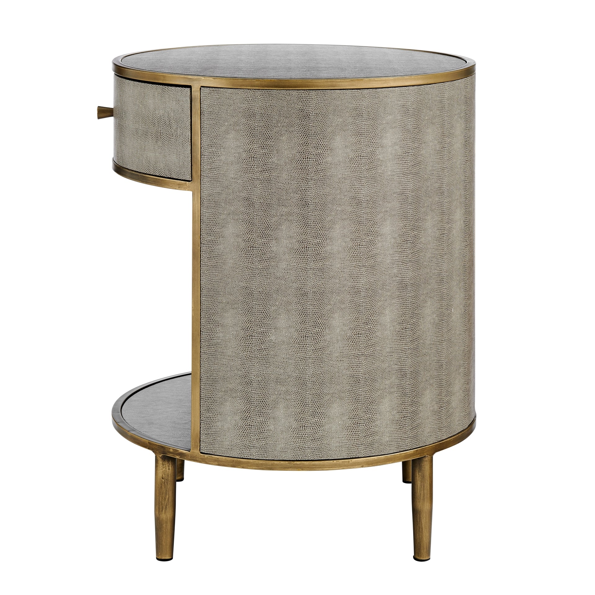 Loretta Faux Shagreen Side/ End Table - What A Room