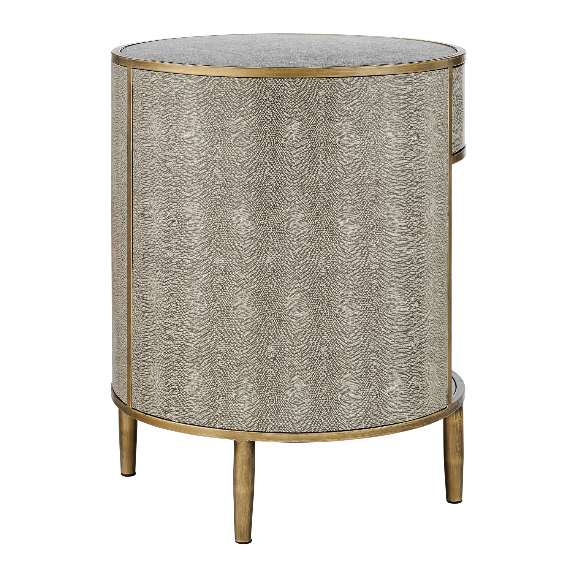 Loretta Faux Shagreen Side/ End Table - What A Room