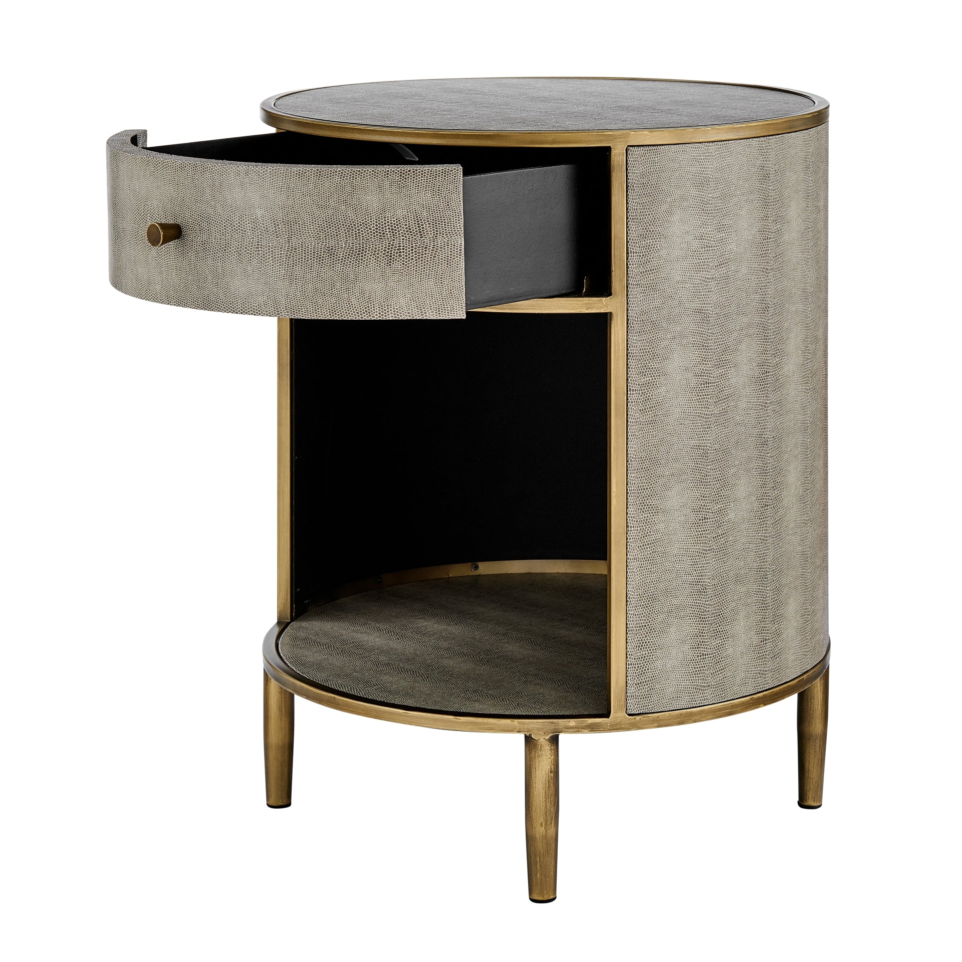 Loretta Faux Shagreen Side/ End Table - What A Room
