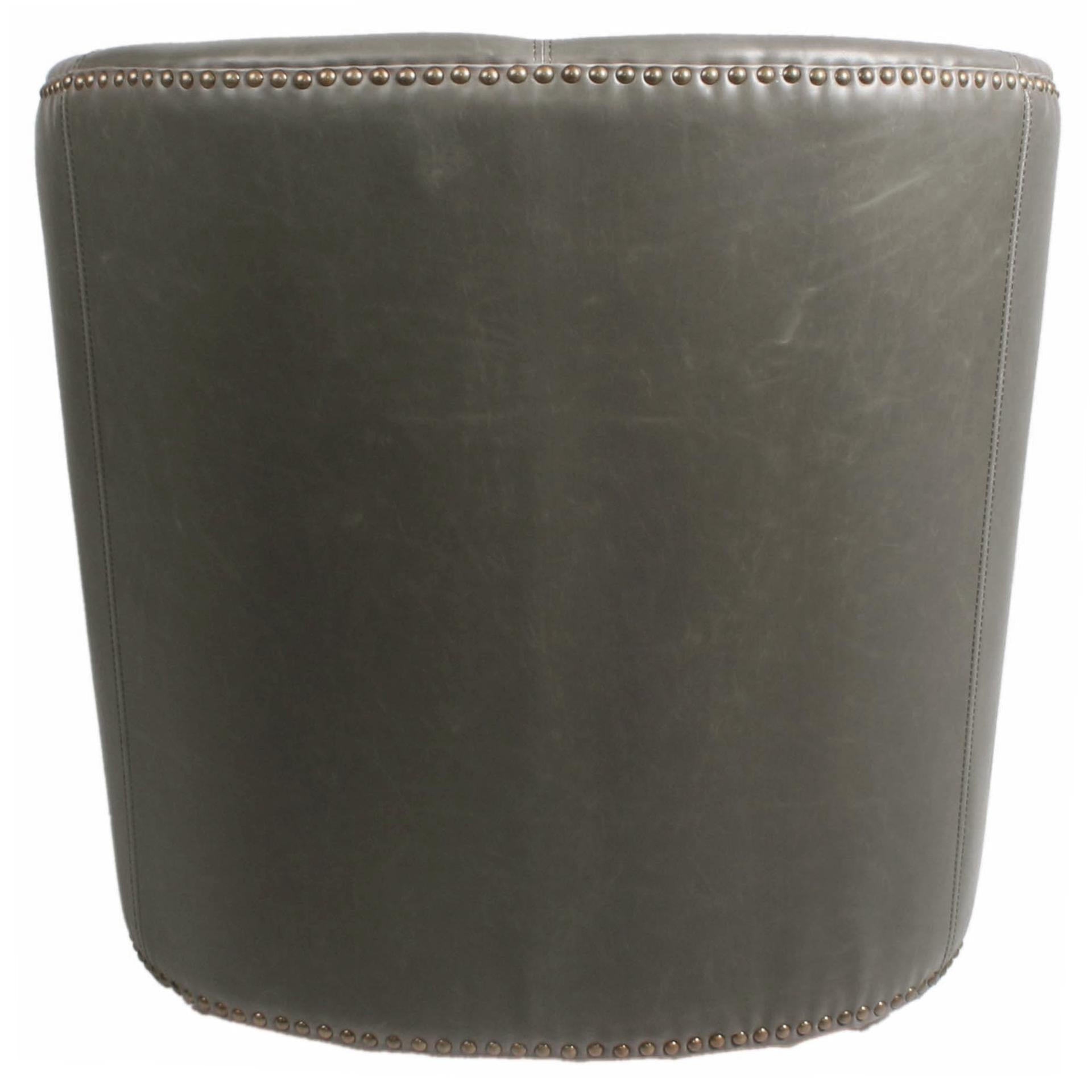 Ernest Bonded Leather Swivel Accent Arm Chair - What A Room