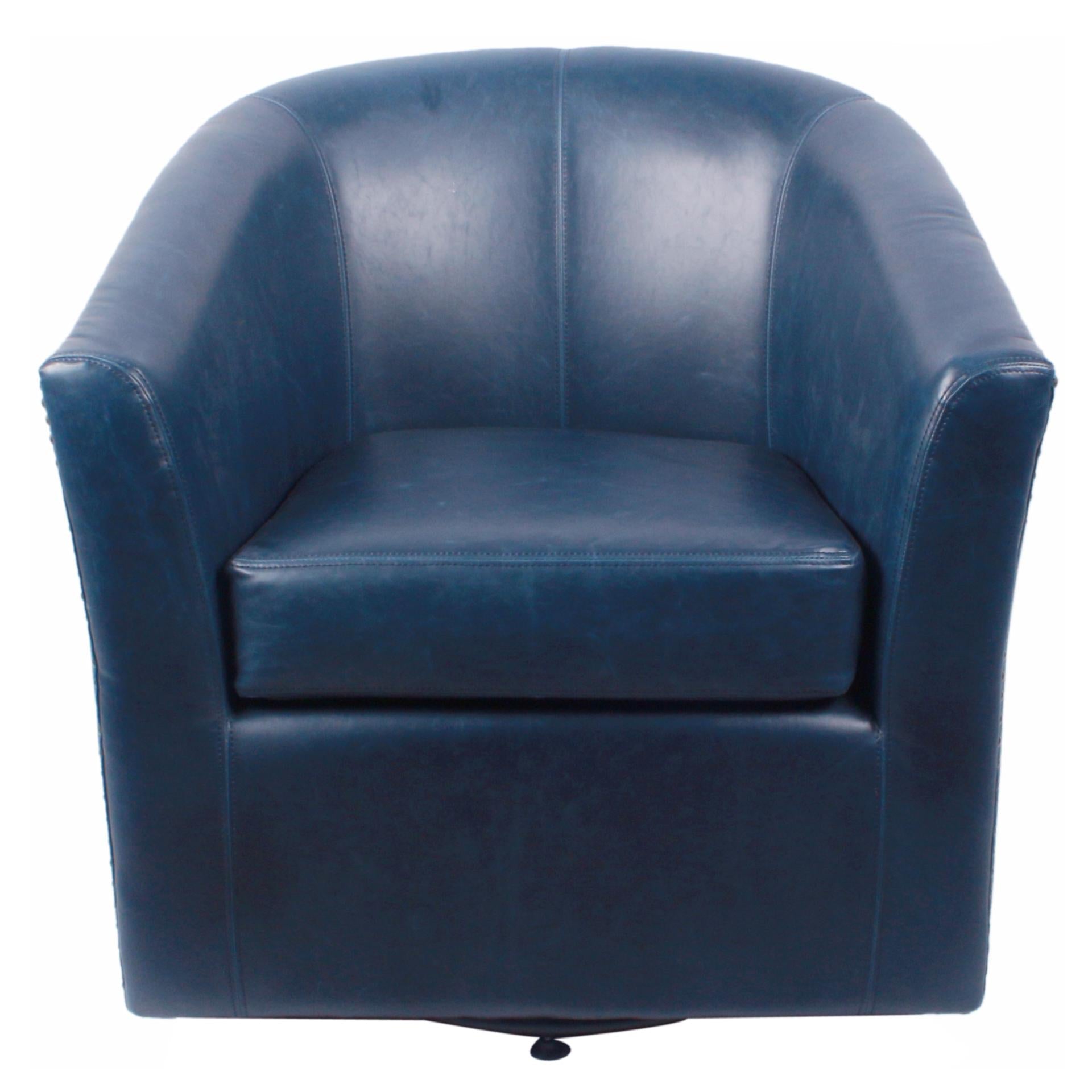 Ernest Bonded Leather Swivel Accent Arm Chair - What A Room