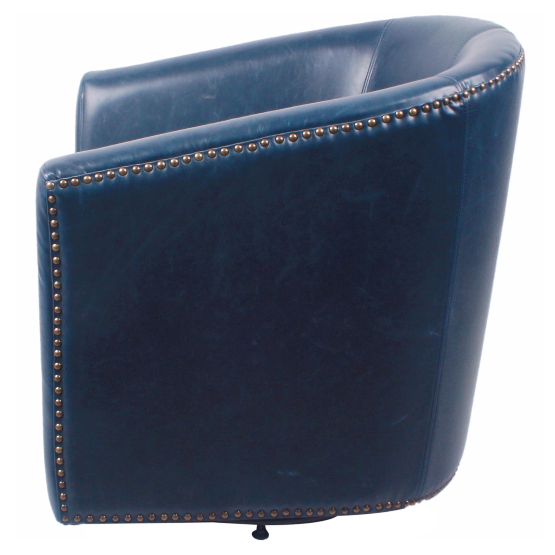 Ernest Bonded Leather Swivel Accent Arm Chair - What A Room