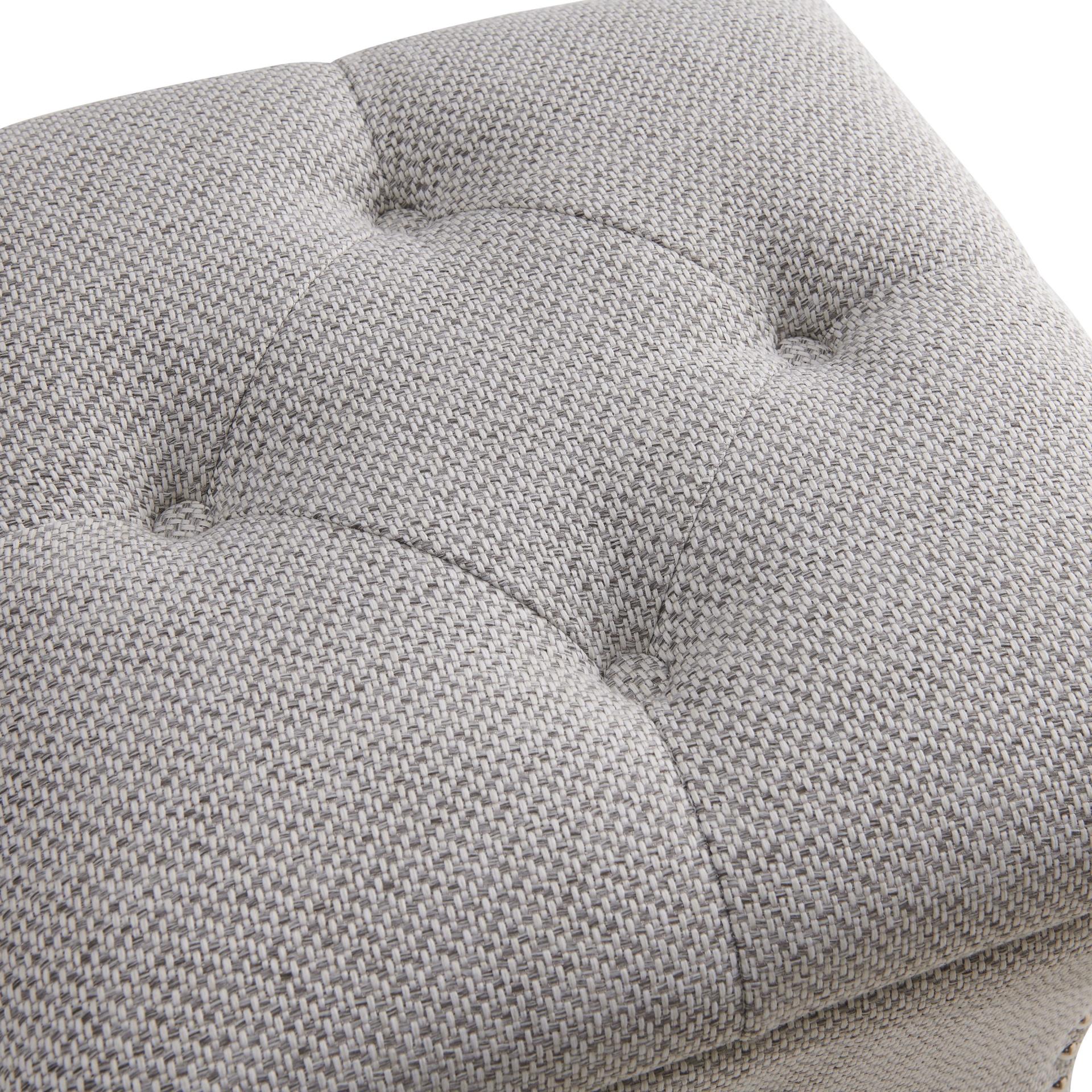 Amelia Fabric Nailhead Tufted Storage Ottoman - What A Room