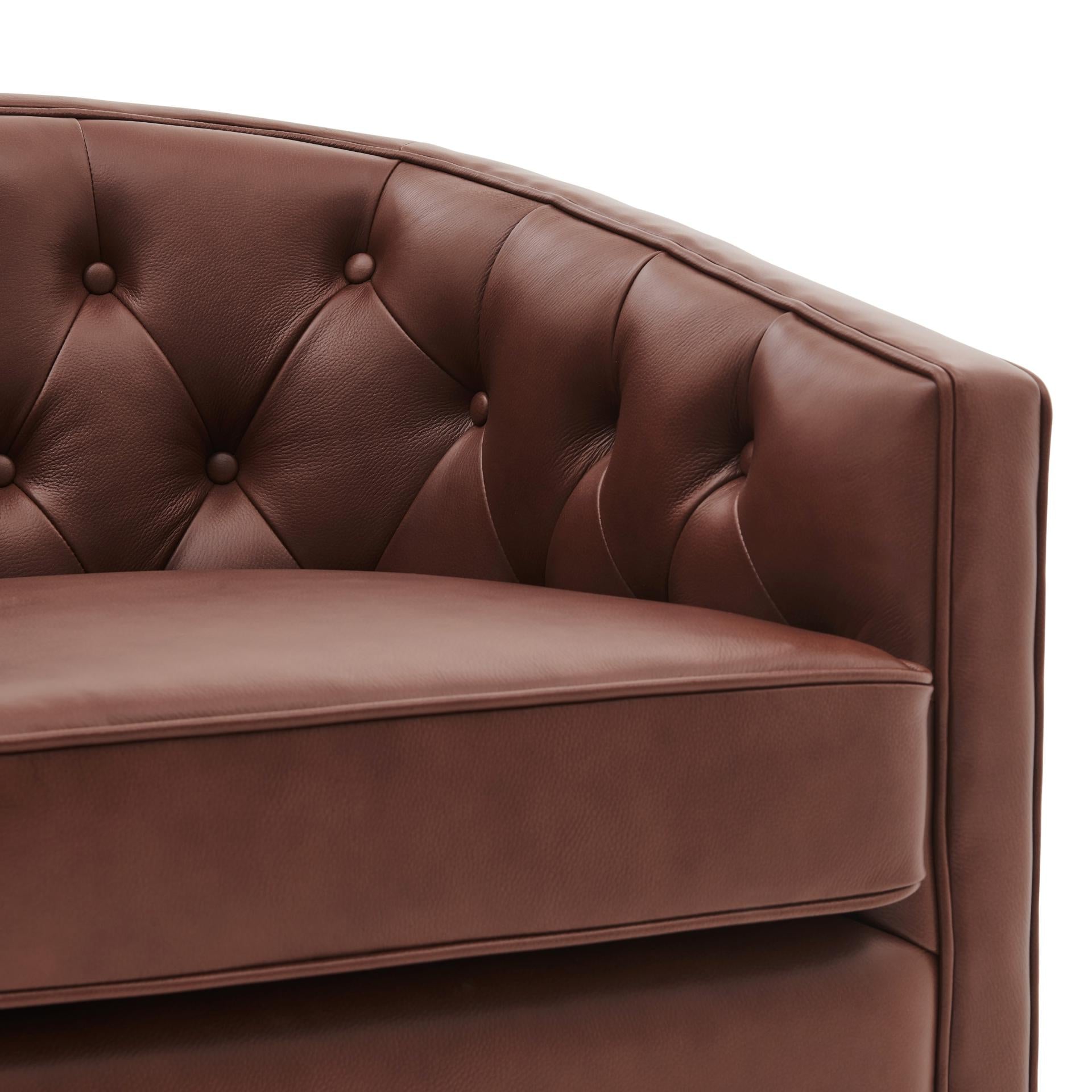 Walsh Top Grain Leather Swivel Accent Arm Chair - What A Room