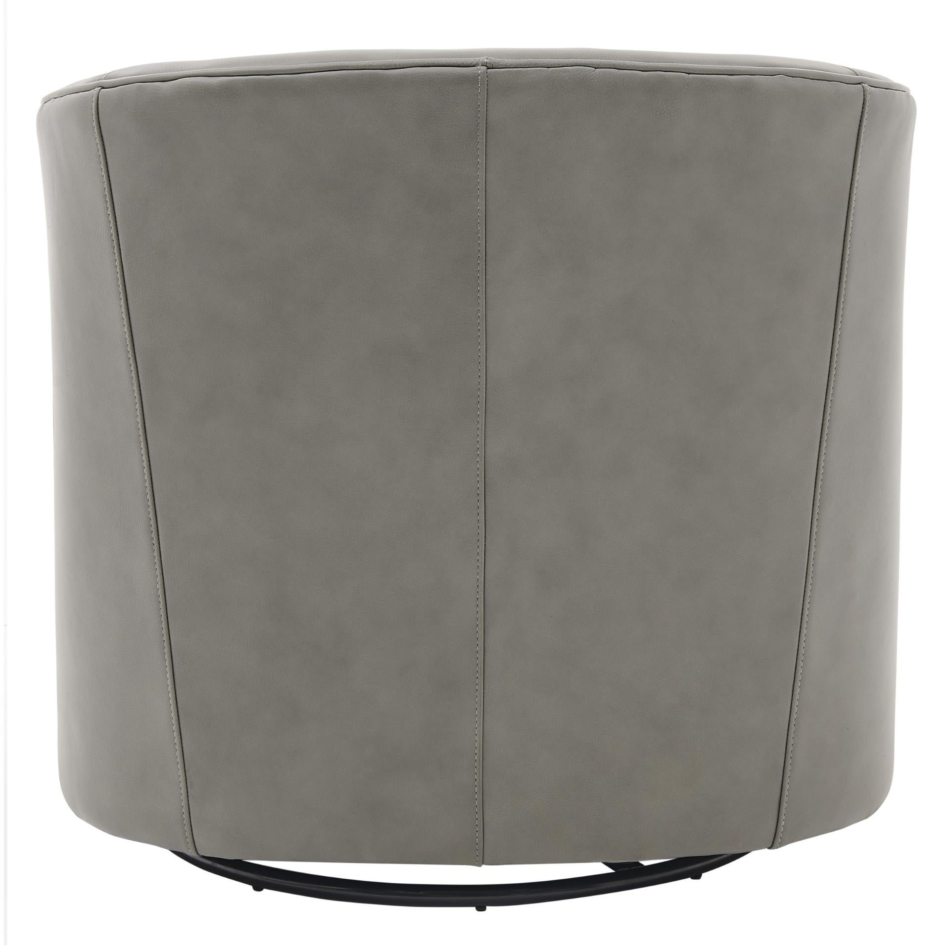 Walsh Top Grain Leather Swivel Accent Arm Chair - What A Room