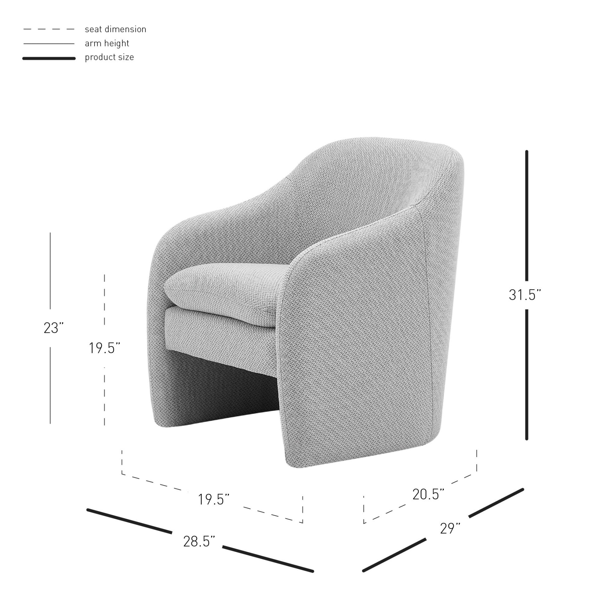 Zella Fabric Accent Arm Chair - What A Room