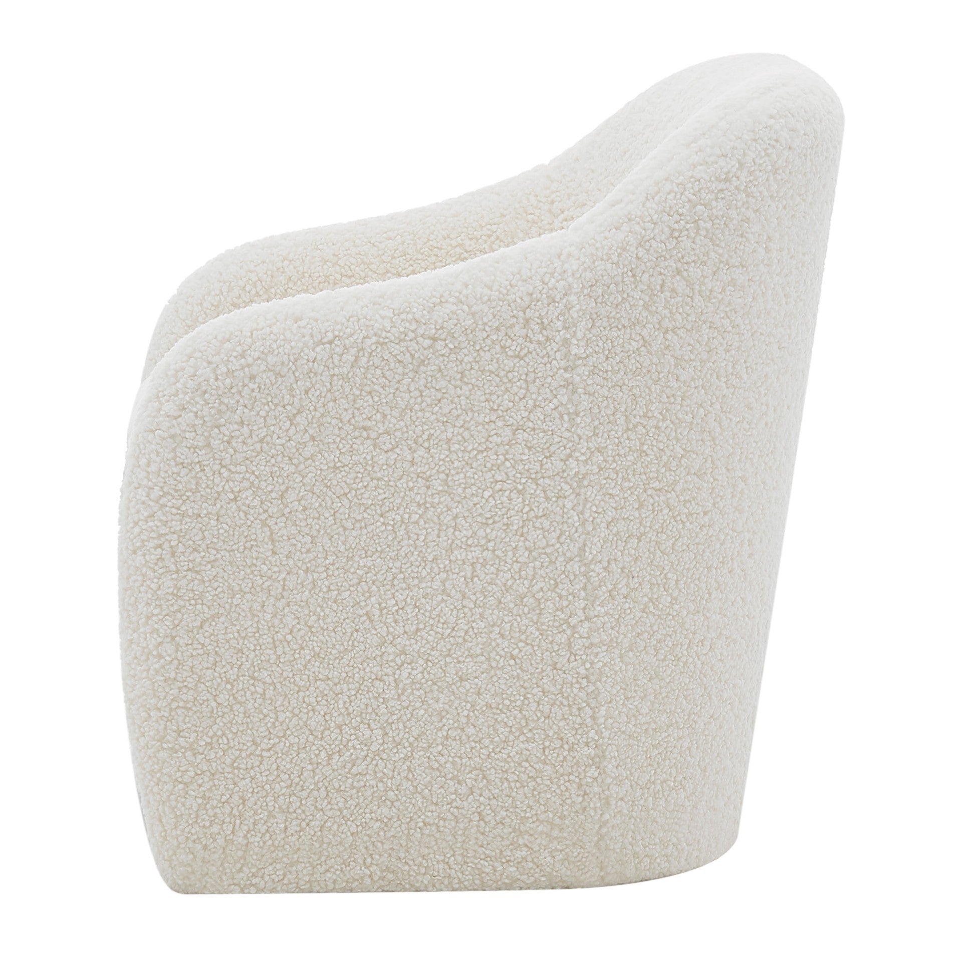 Zella Faux Shearling Fabric Accent Arm Chair - What A Room