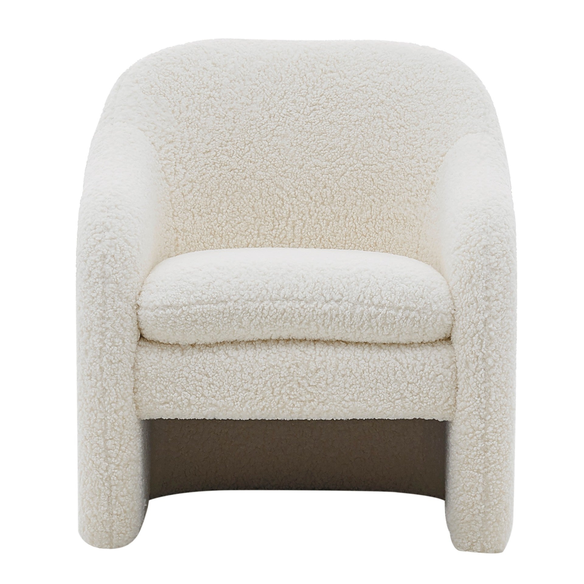 Zella Faux Shearling Fabric Accent Arm Chair - What A Room