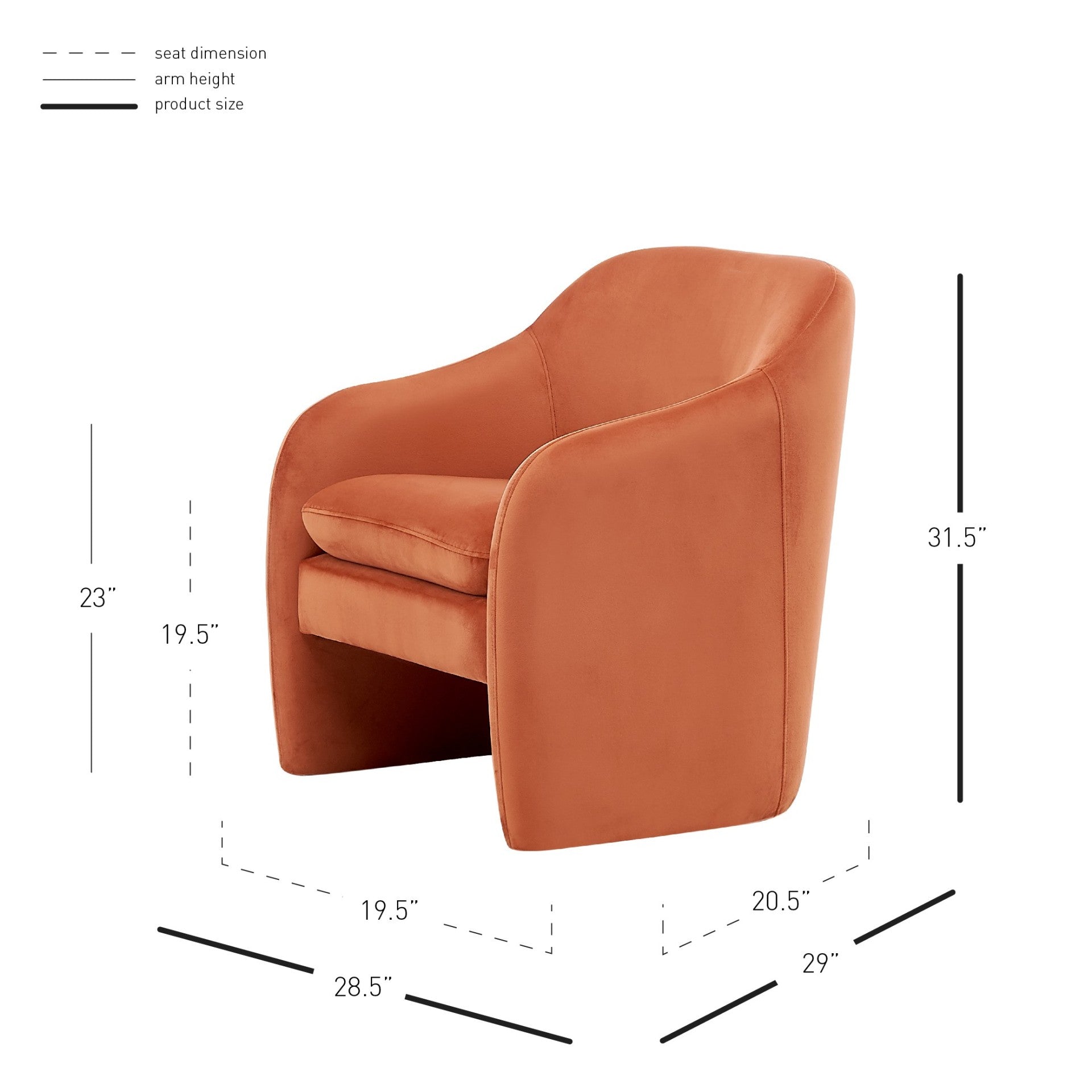 Zella Velvet Fabric Accent Arm Chair - What A Room