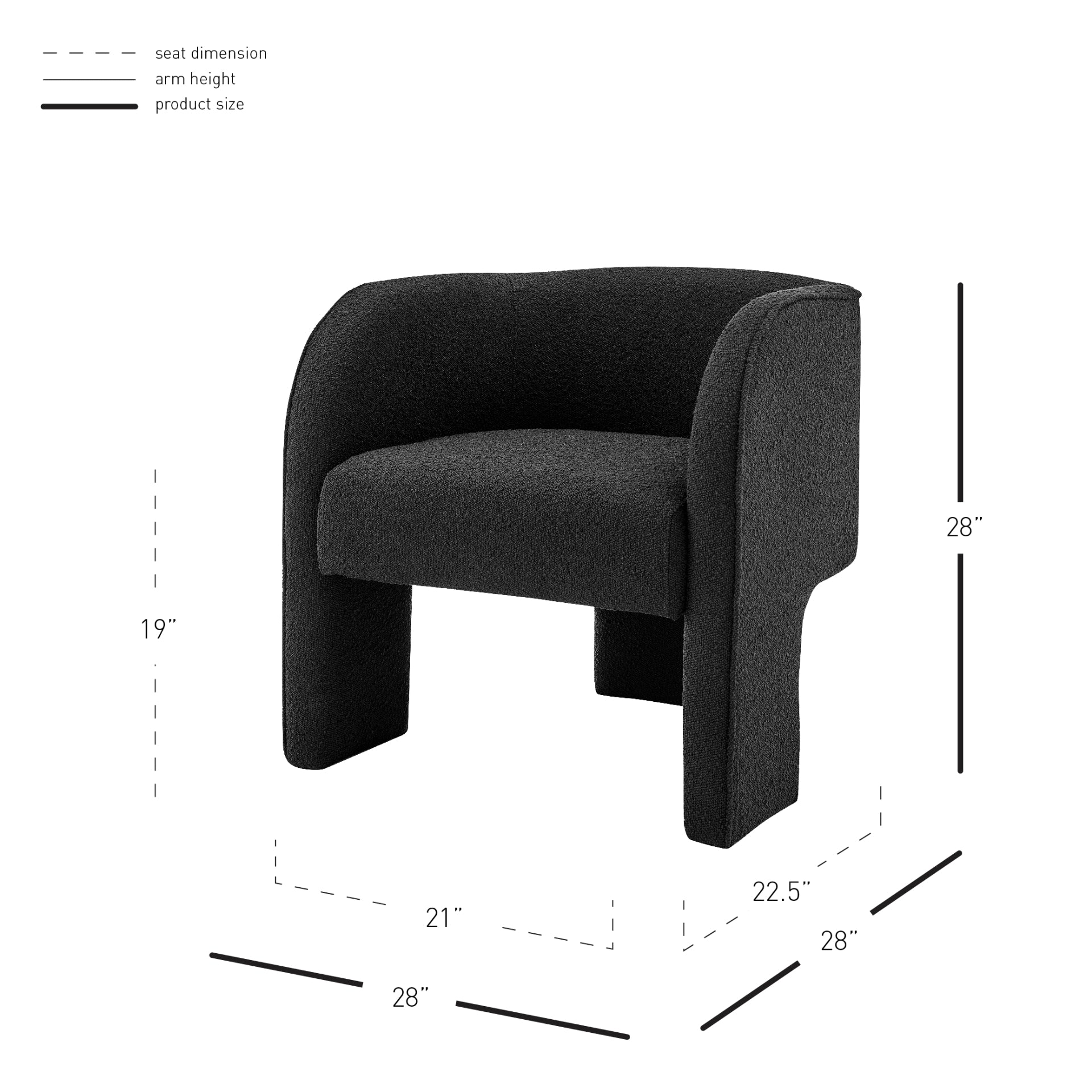 Matteo Fabric Accent Arm Chair - What A Room