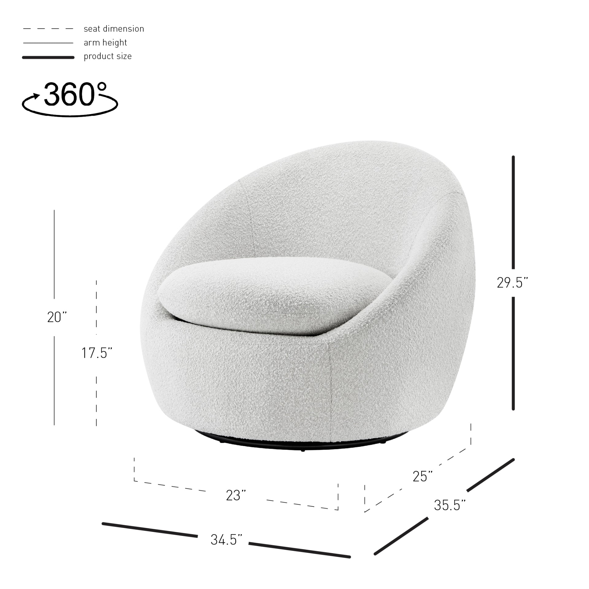Adelmo Fabric Swivel Accent Chair - What A Room