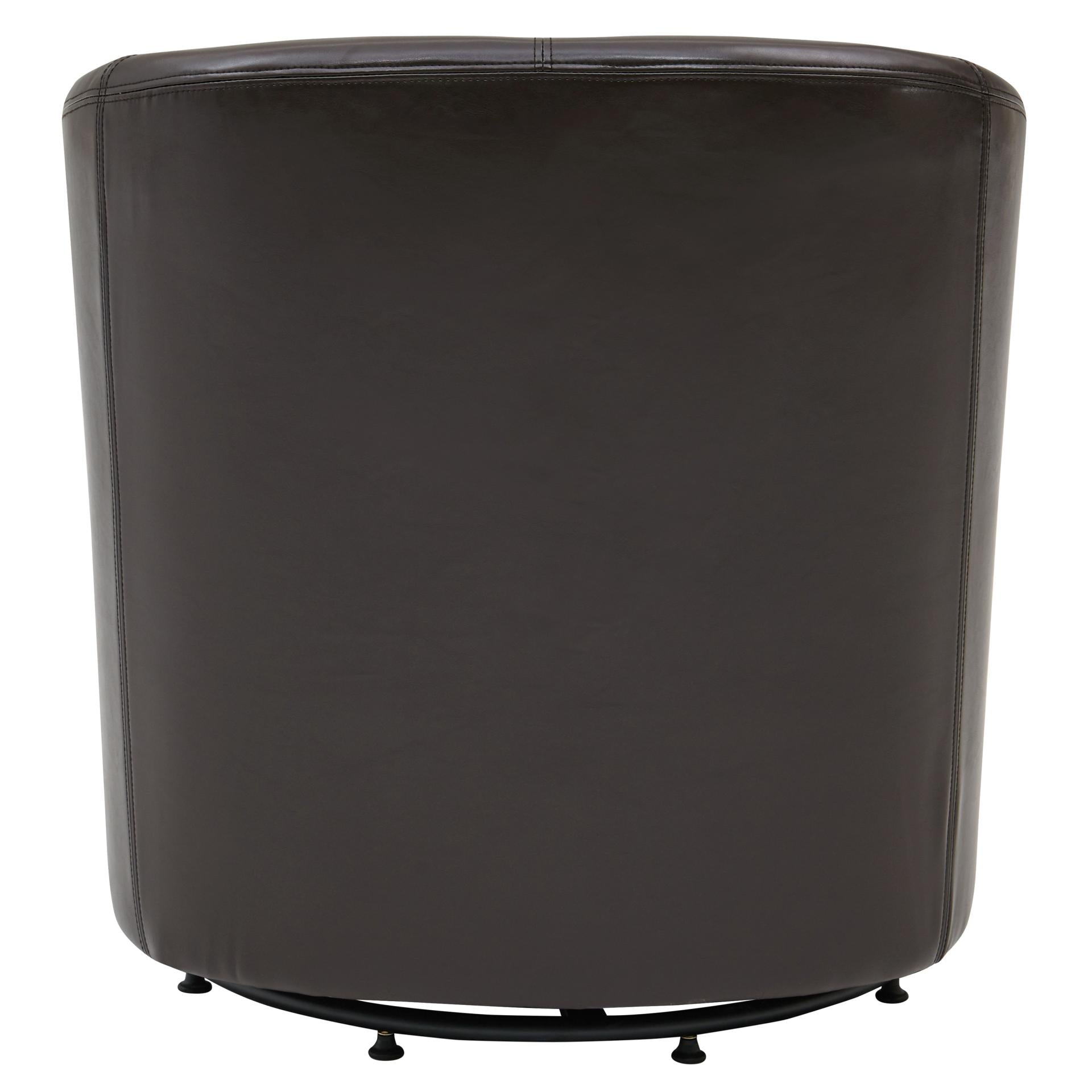 Hayden SWIVEL Bonded Leather Accent Arm Chair - What A Room