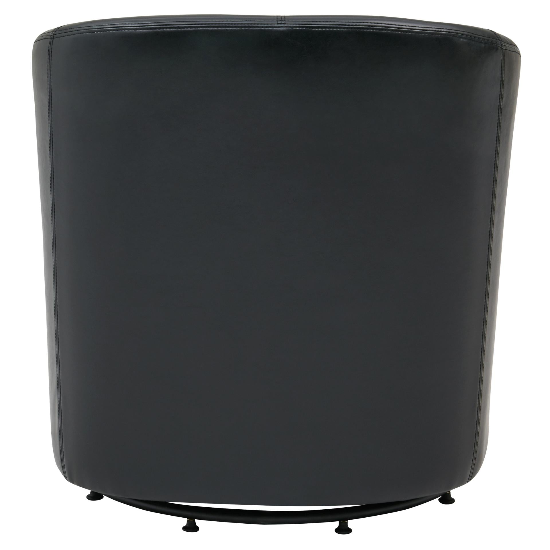 Hayden SWIVEL Bonded Leather Accent Arm Chair - What A Room
