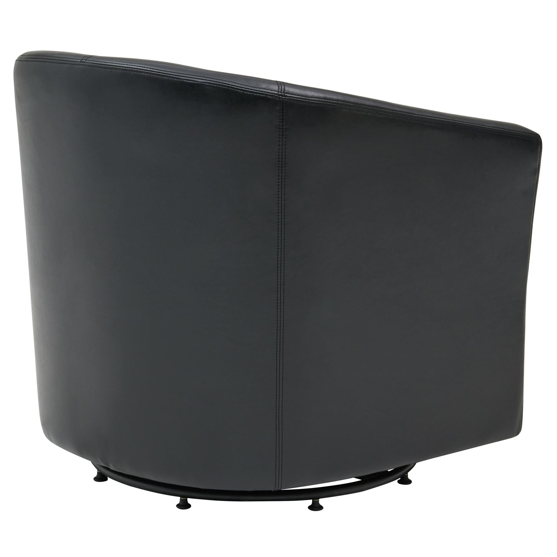 Hayden SWIVEL Bonded Leather Accent Arm Chair - What A Room