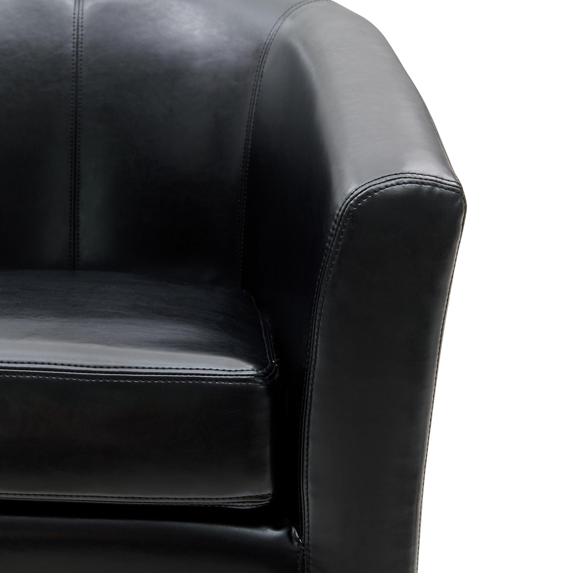 Hayden SWIVEL Bonded Leather Accent Arm Chair - What A Room