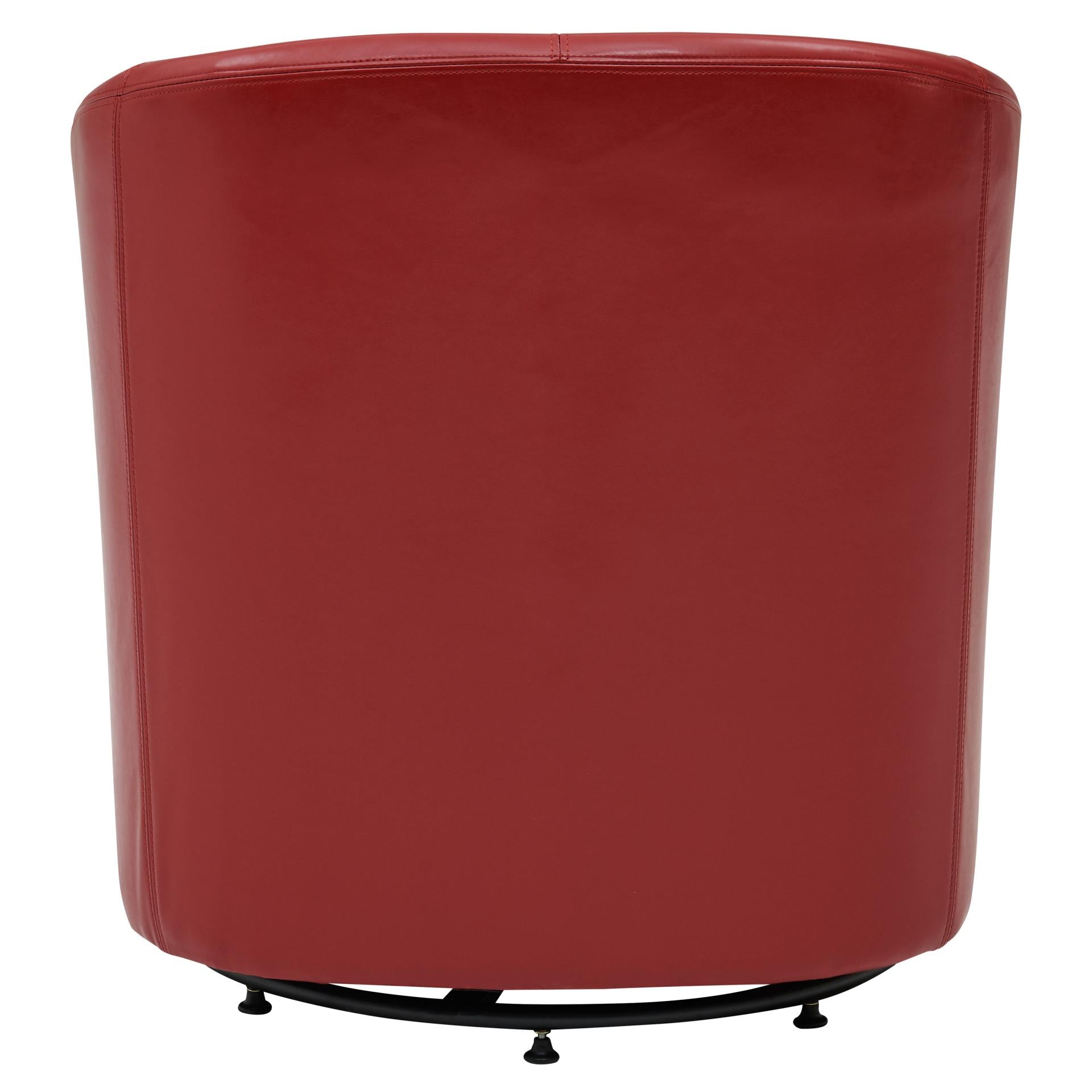Hayden SWIVEL Bonded Leather Accent Arm Chair - What A Room