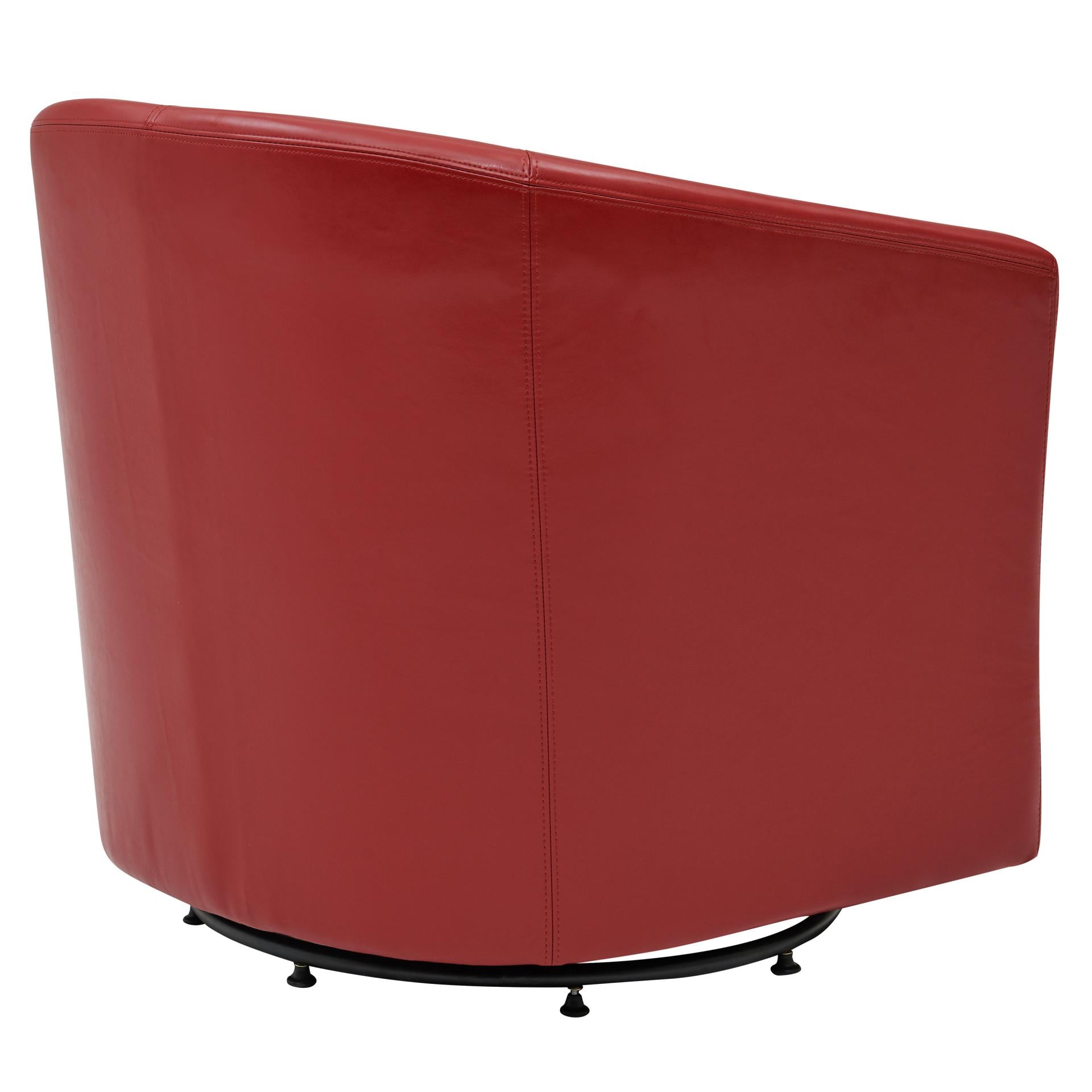 Hayden SWIVEL Bonded Leather Accent Arm Chair - What A Room
