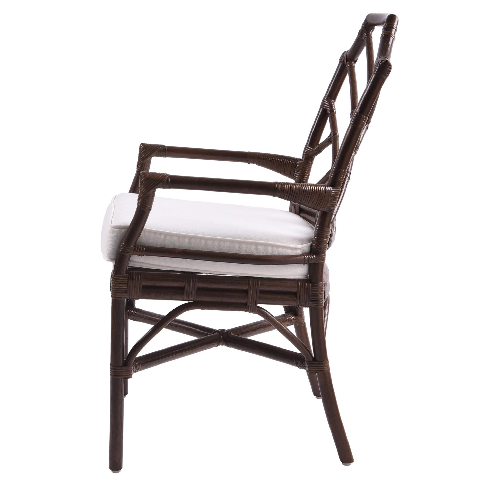 Kara Rattan Dining Side Arm Chair - What A Room