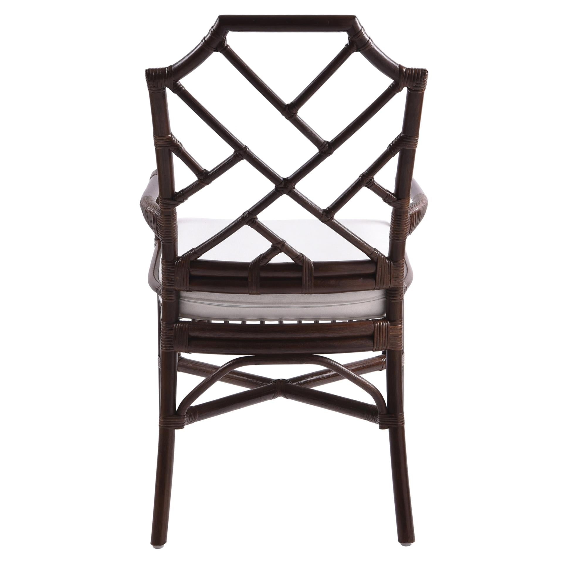 Kara Rattan Dining Side Arm Chair - What A Room