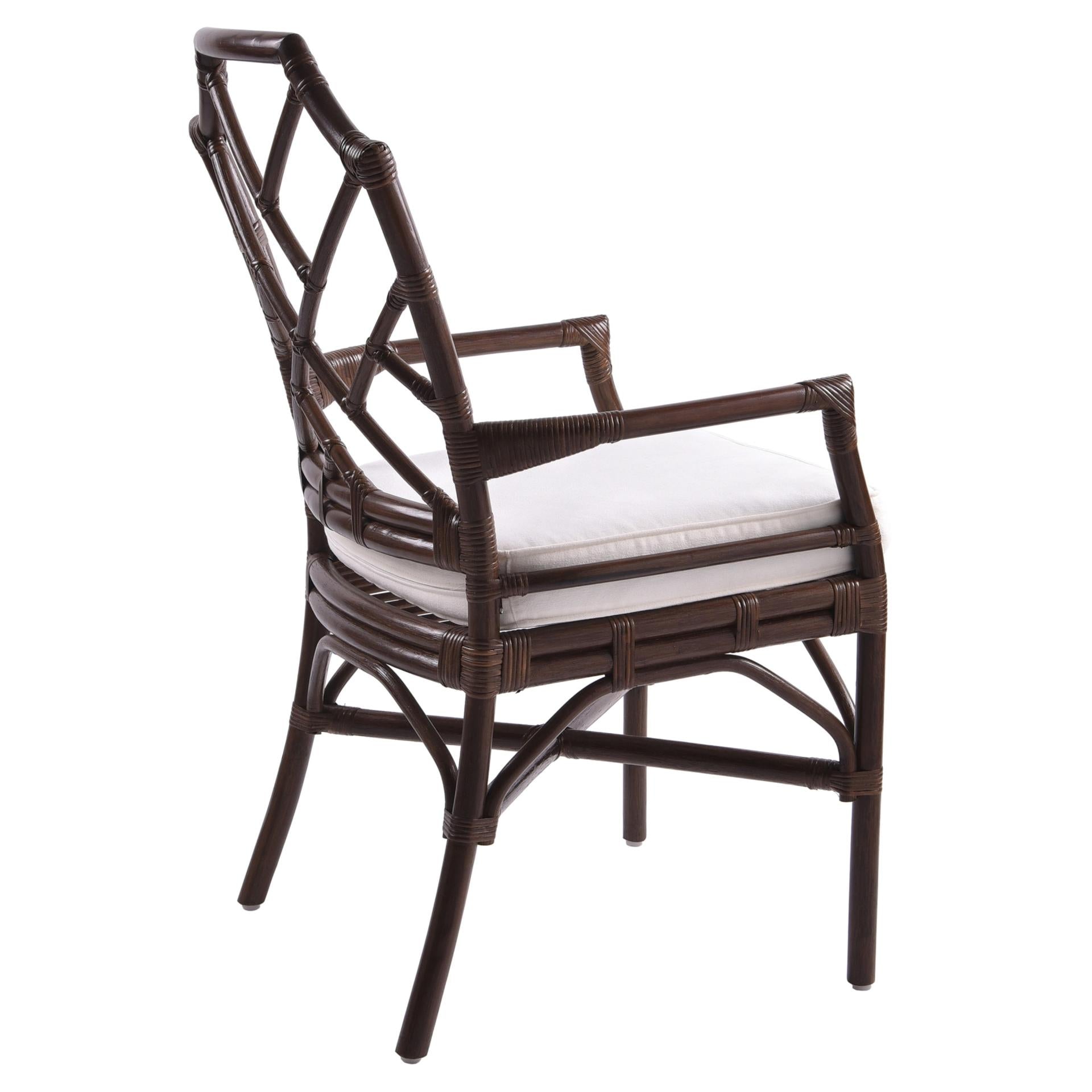 Kara Rattan Dining Side Arm Chair - What A Room