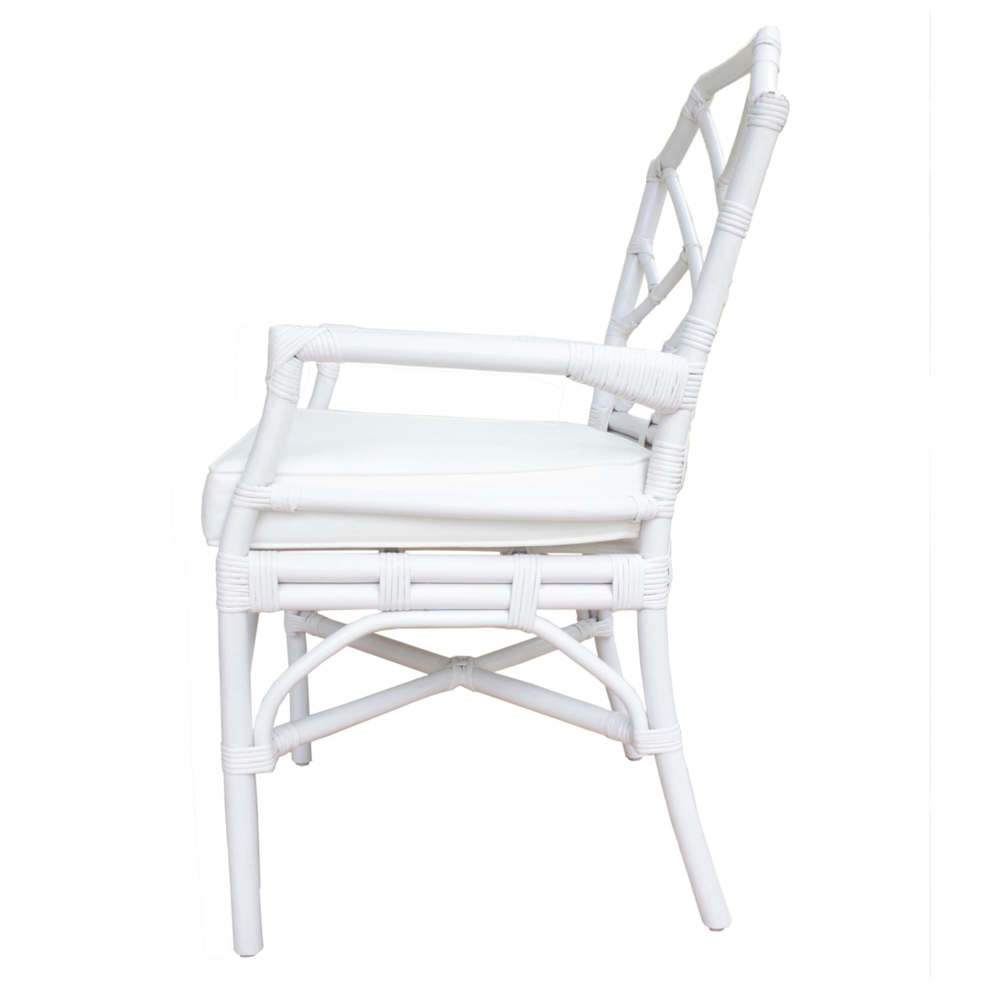 Kara Rattan Dining Side Arm Chair - What A Room