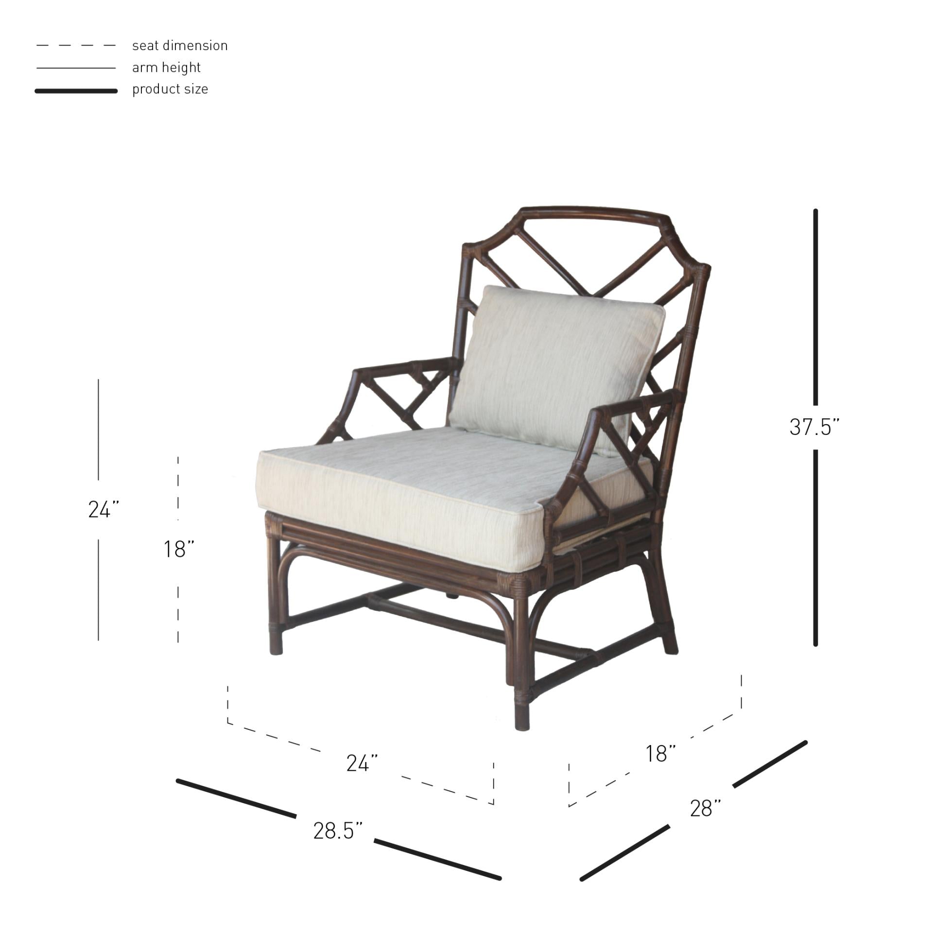 Kara Rattan Accent Arm Chair - What A Room