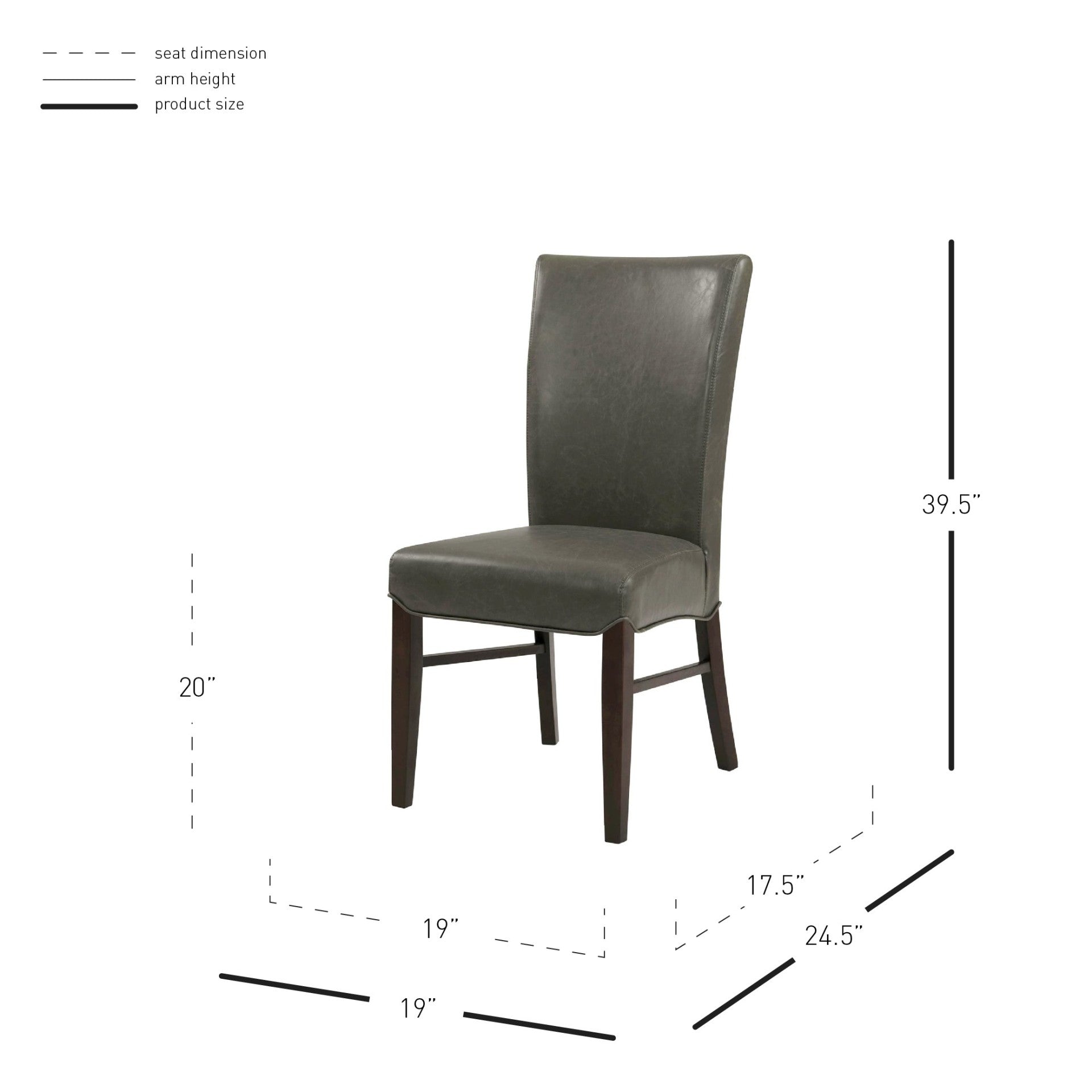 Milton Bonded Leather Dining Side Chair - What A Room