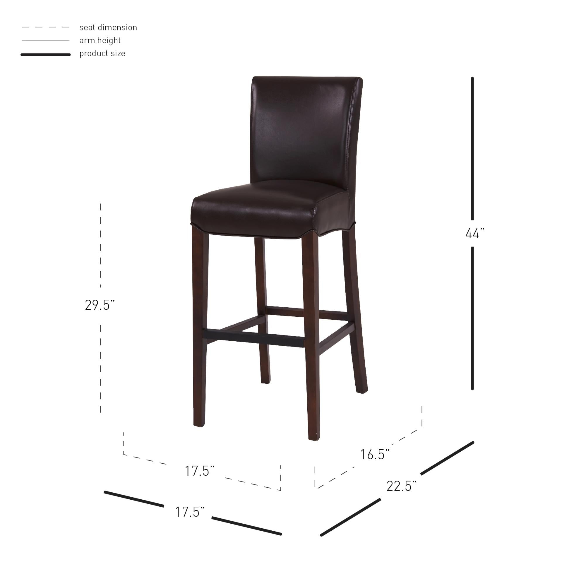 Milton Bonded Leather Bar Stool - What A Room