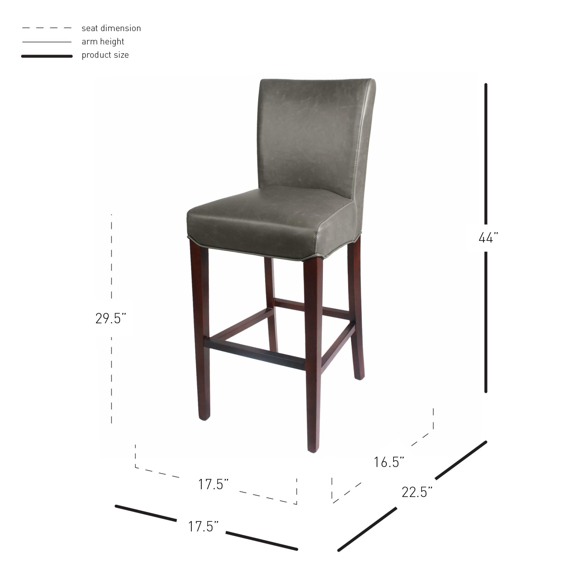 Milton Bonded Leather Bar Stool - What A Room