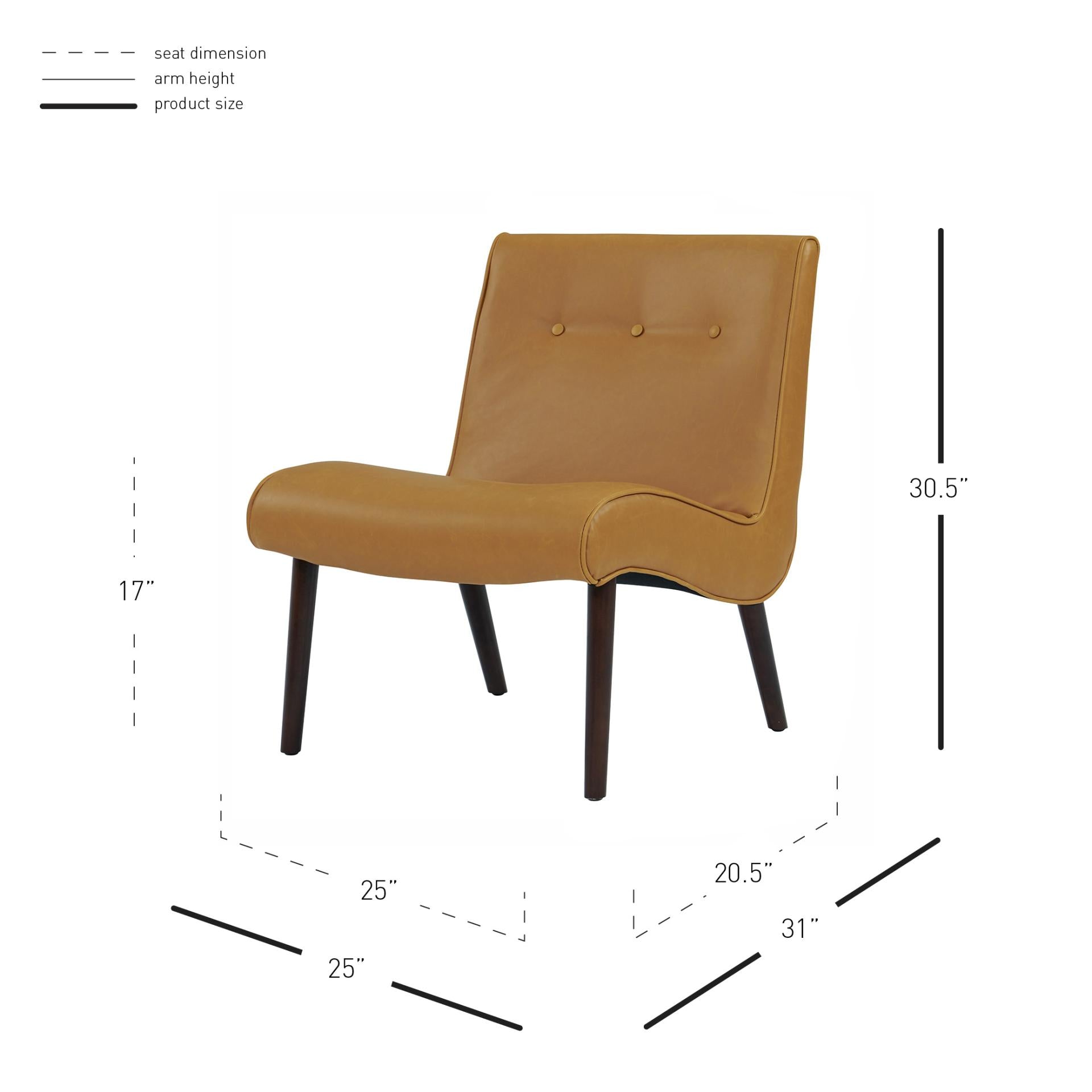 Alexis Bonded Leather Accent Chair Wenge Legs - What A Room