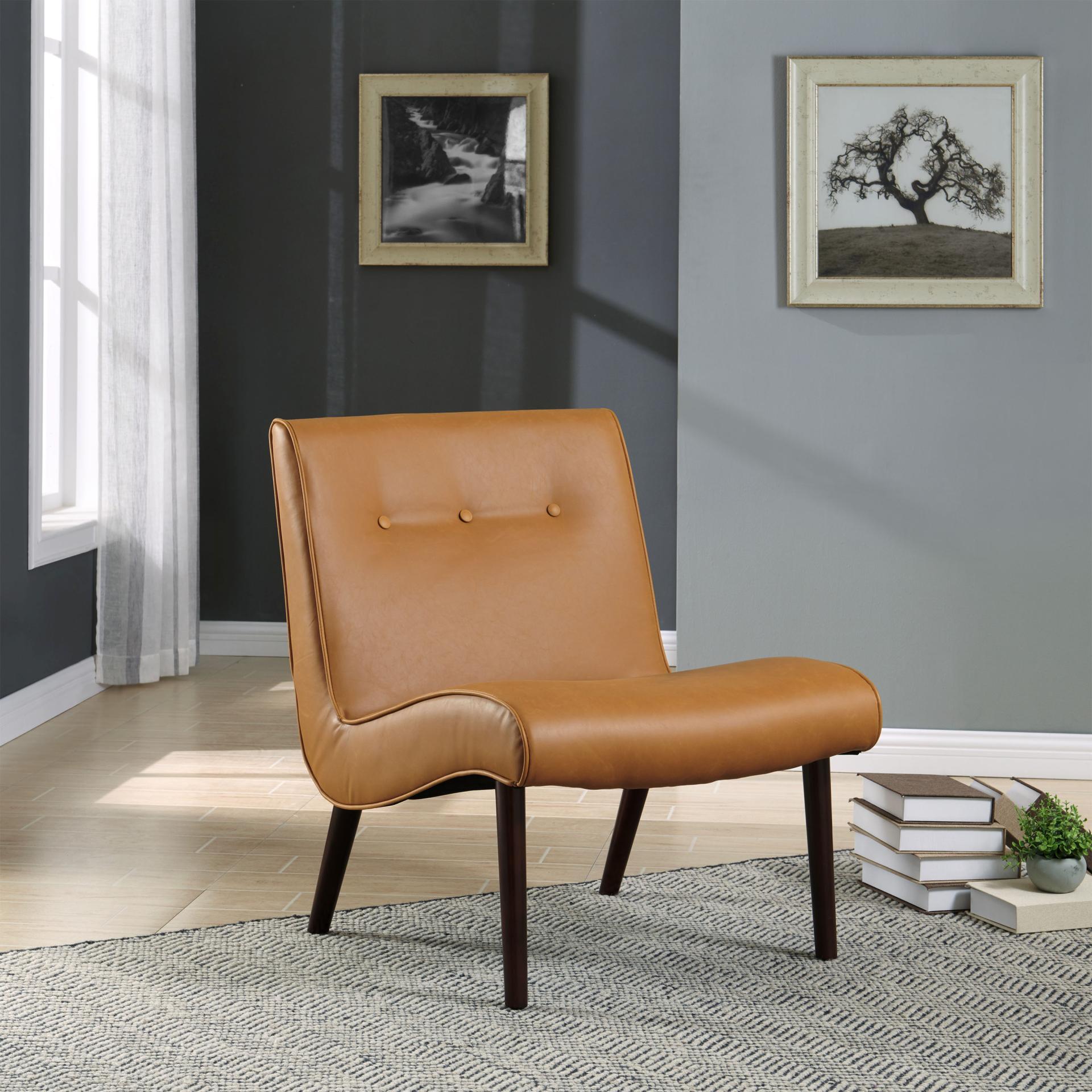 Alexis Bonded Leather Accent Chair Wenge Legs - What A Room
