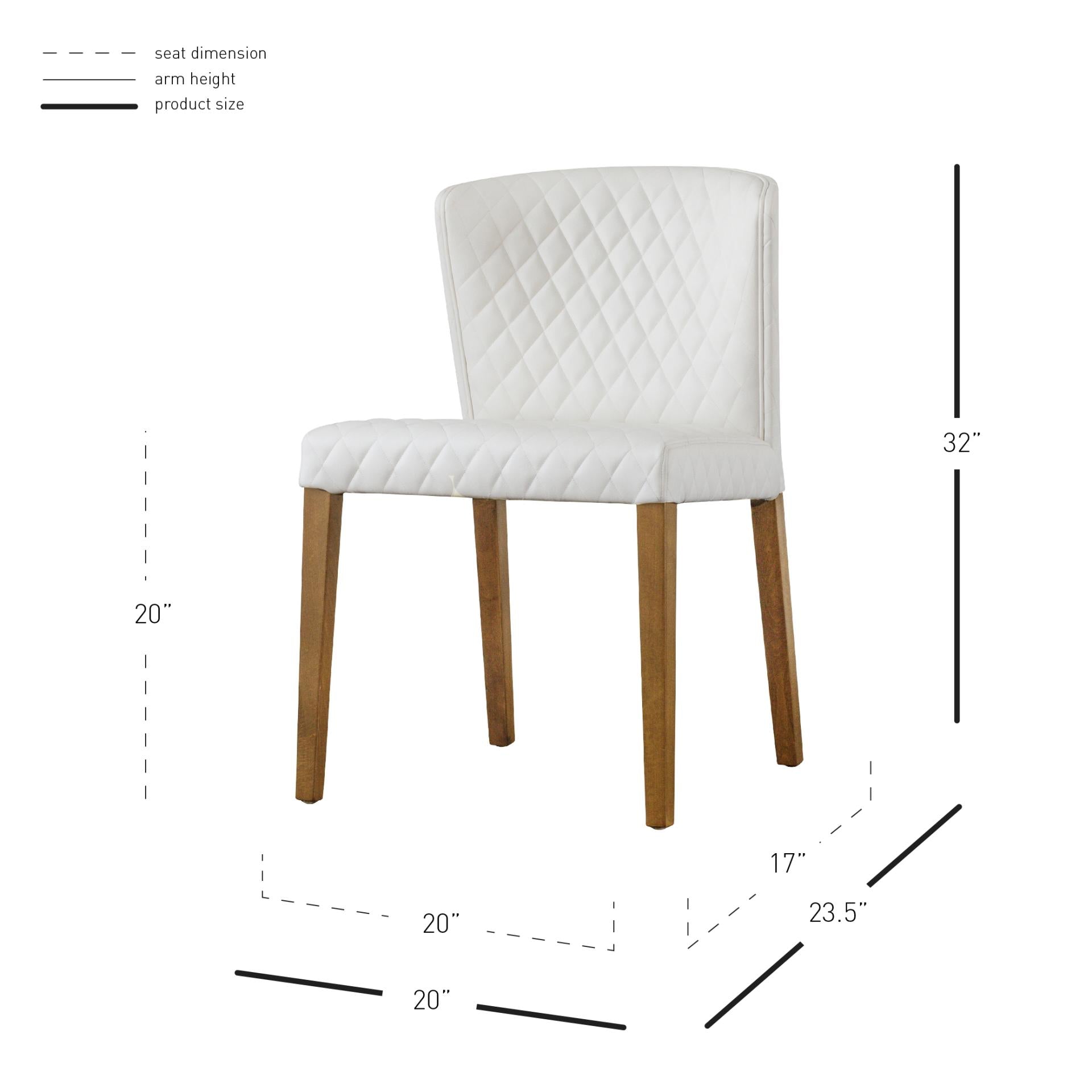Albie KD Diamond Stitching PU Dining Side Chair - What A Room