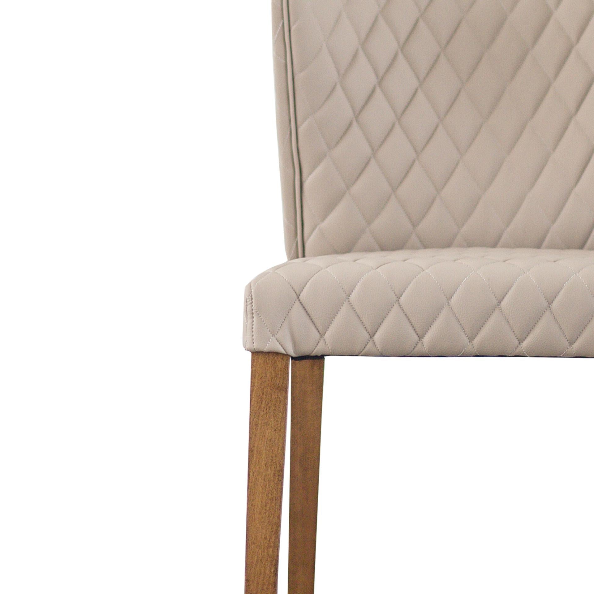 Albie KD Diamond Stitching PU Dining Side Chair - What A Room