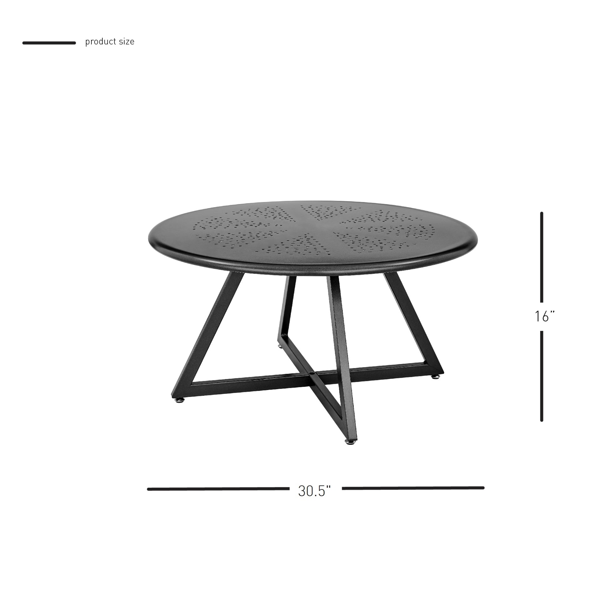 Markle Outdoor Metal Round Coffee Table - What A Room
