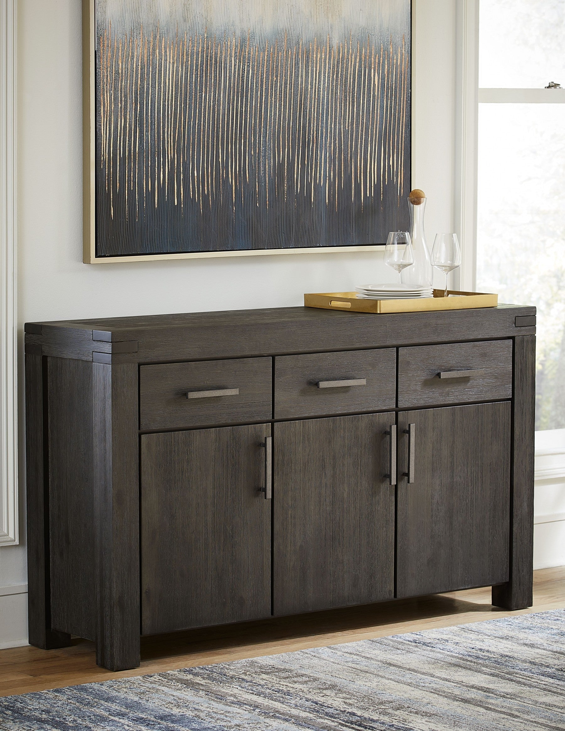 Meadow Solid Wood Three Drawer Three Door Sideboard - What A Room