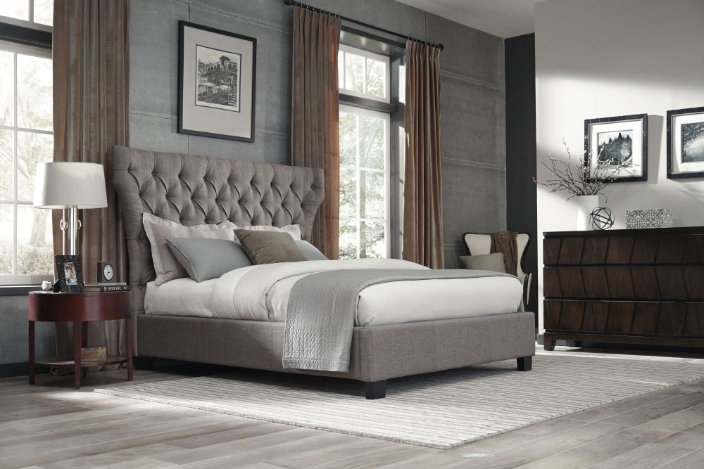 Melina Upholstered Storage Bed in Dolphin Linen - What A Room