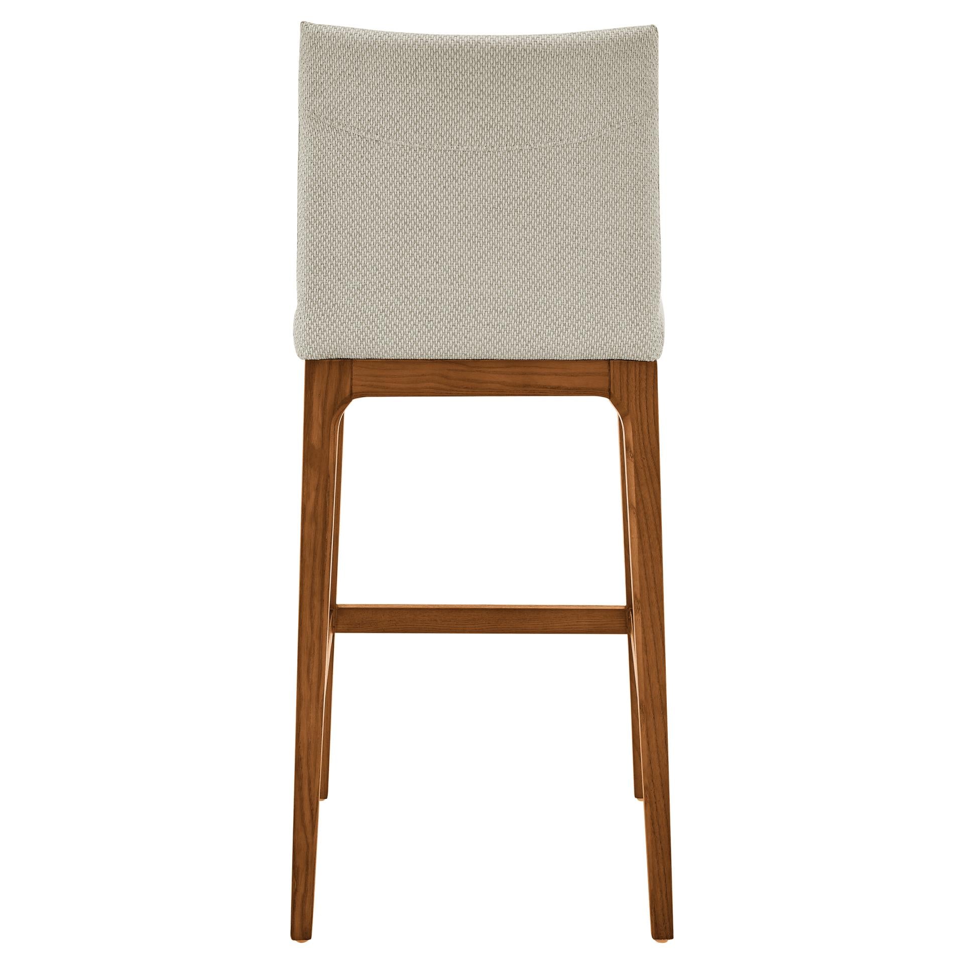 Devon KD Fabric Counter Stool Walnut Legs - What A Room