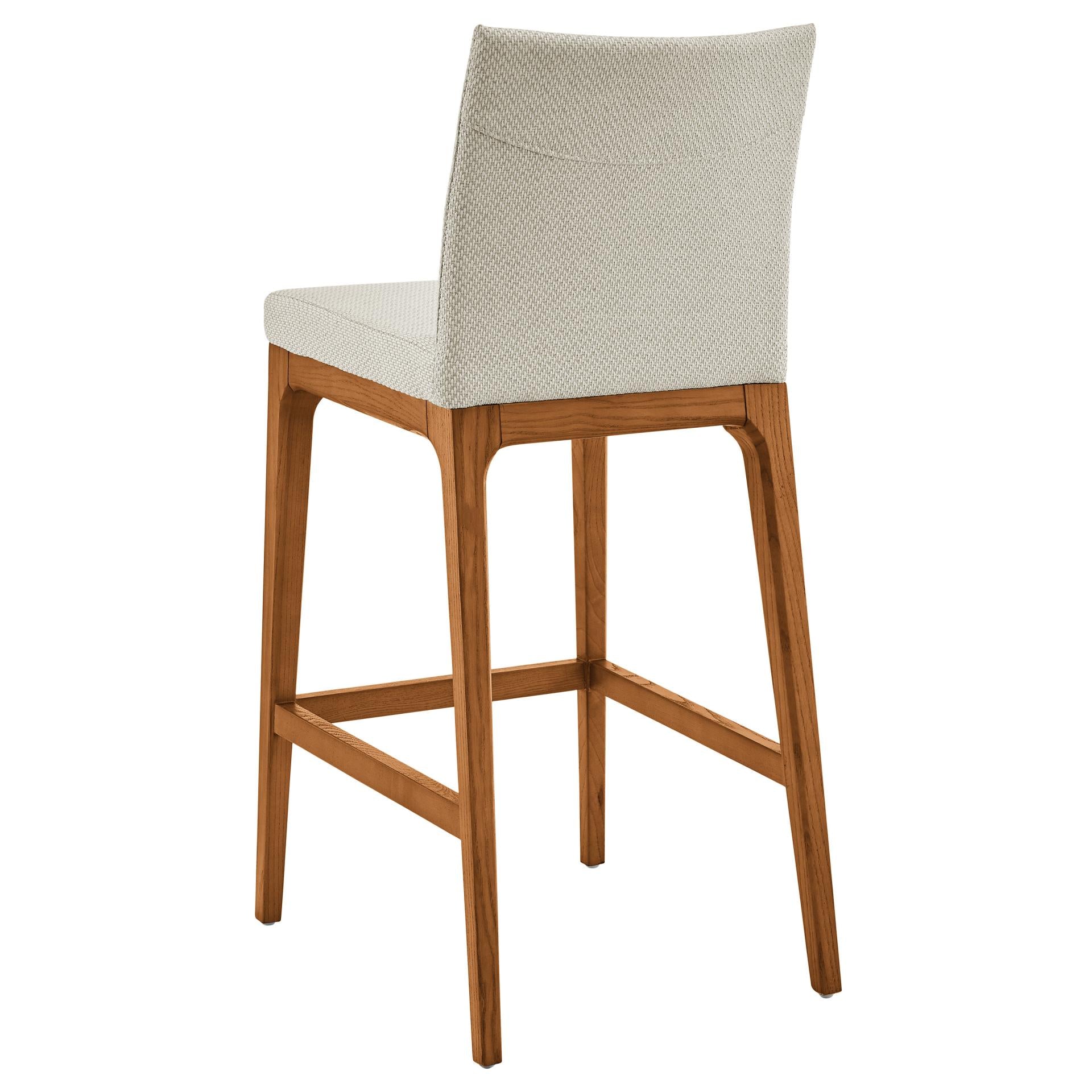 Devon KD Fabric Counter Stool Walnut Legs - What A Room