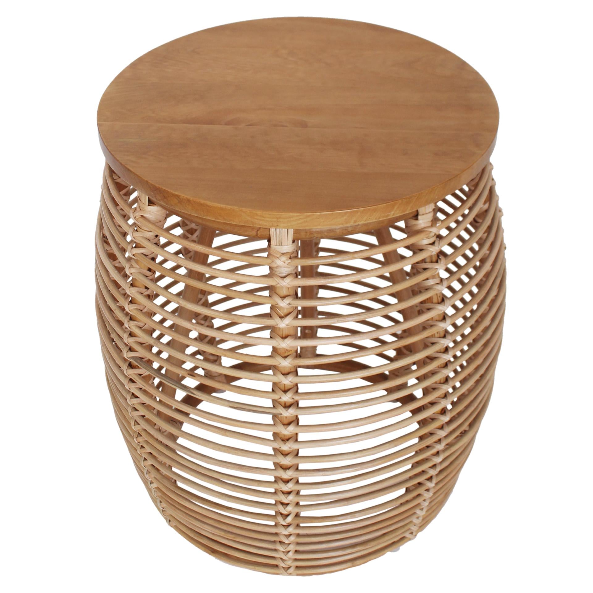 Iris Rattan Side/ End Table - What A Room