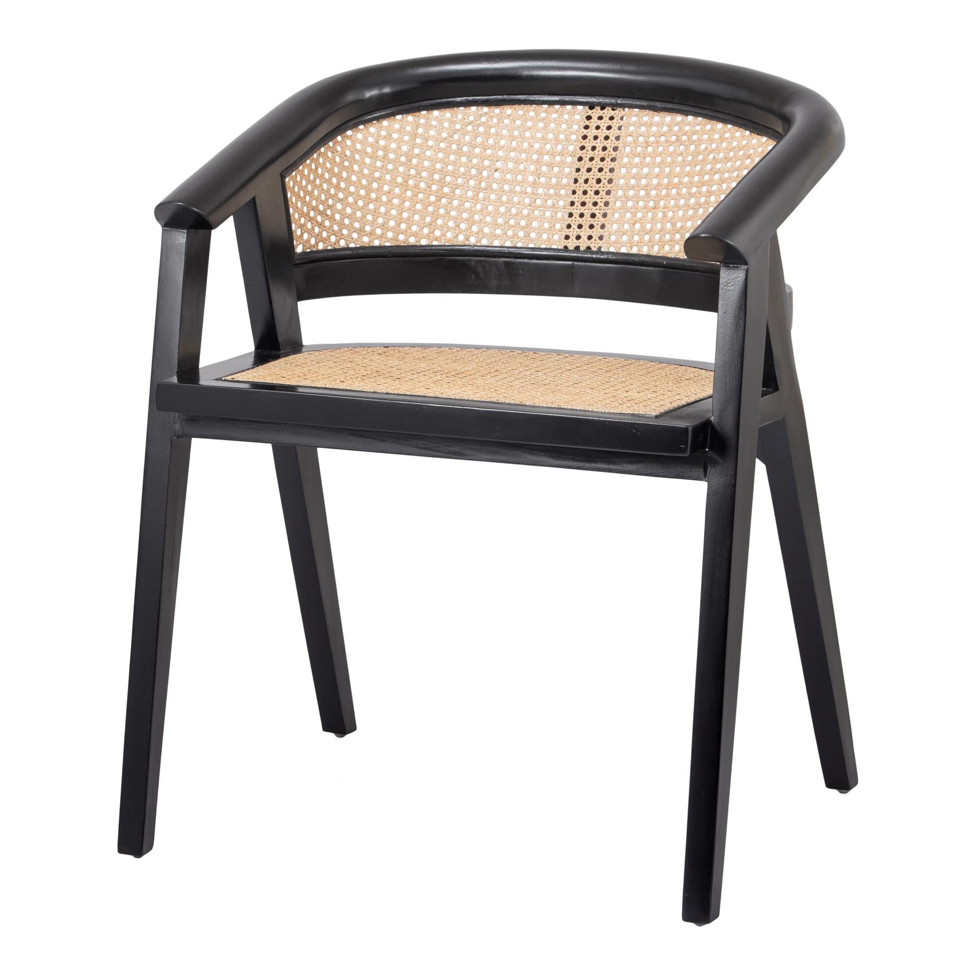 Seine Mahogany Rattan Dining Side Chair - What A Room